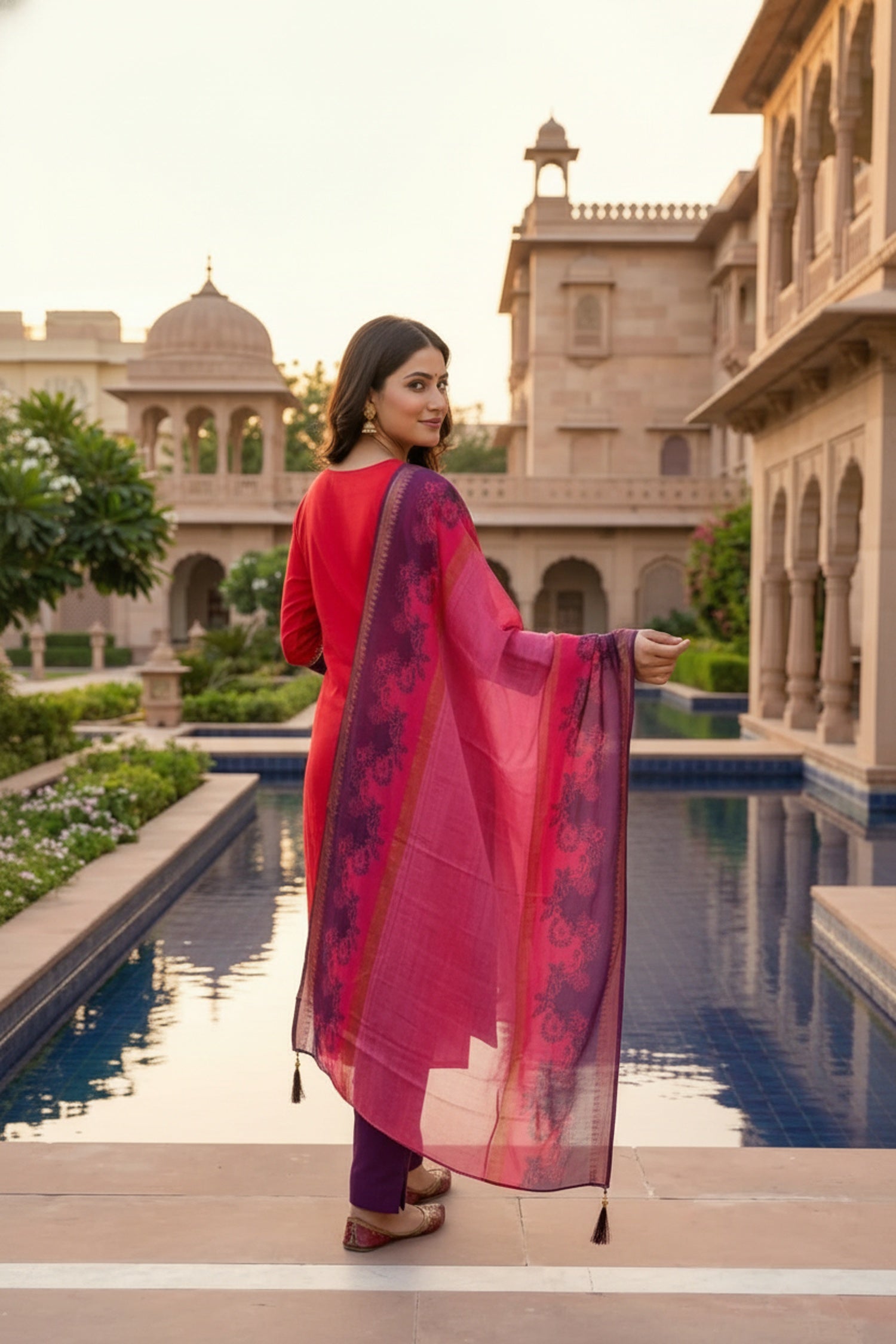 Rani Ethnic Straight Cut Set with Embroidered Design