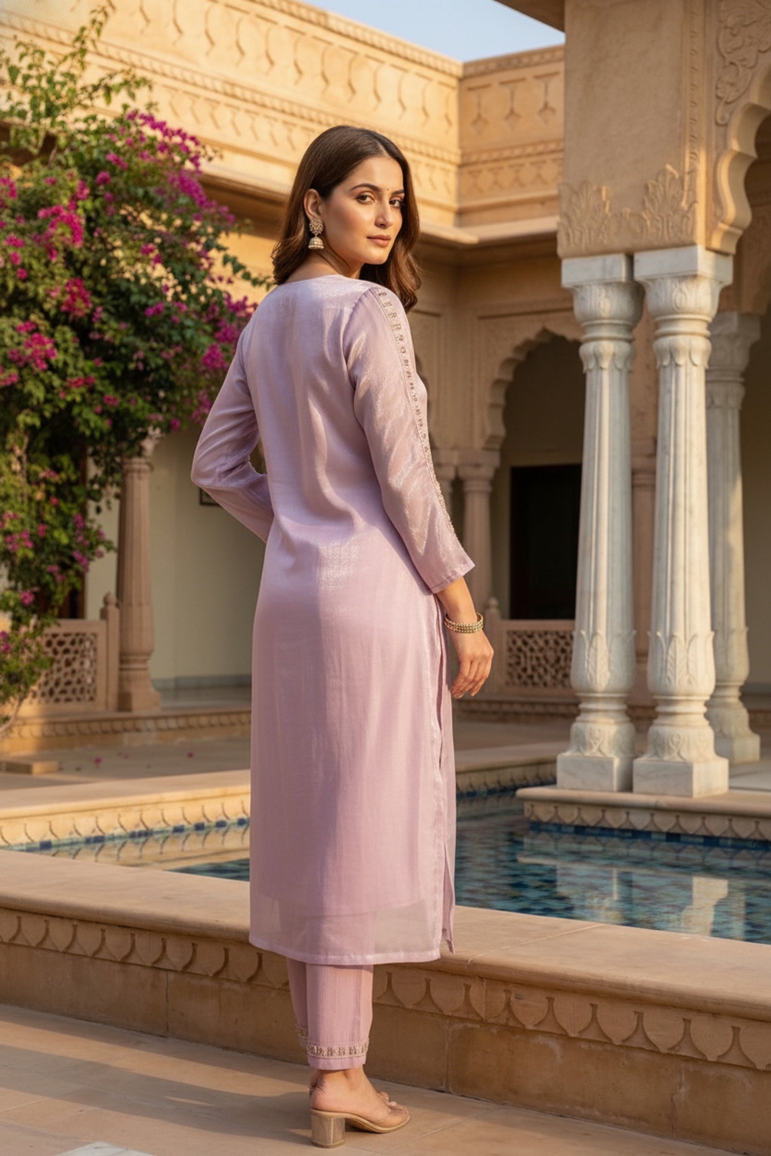 Lilac Embroidered Co-ord Set