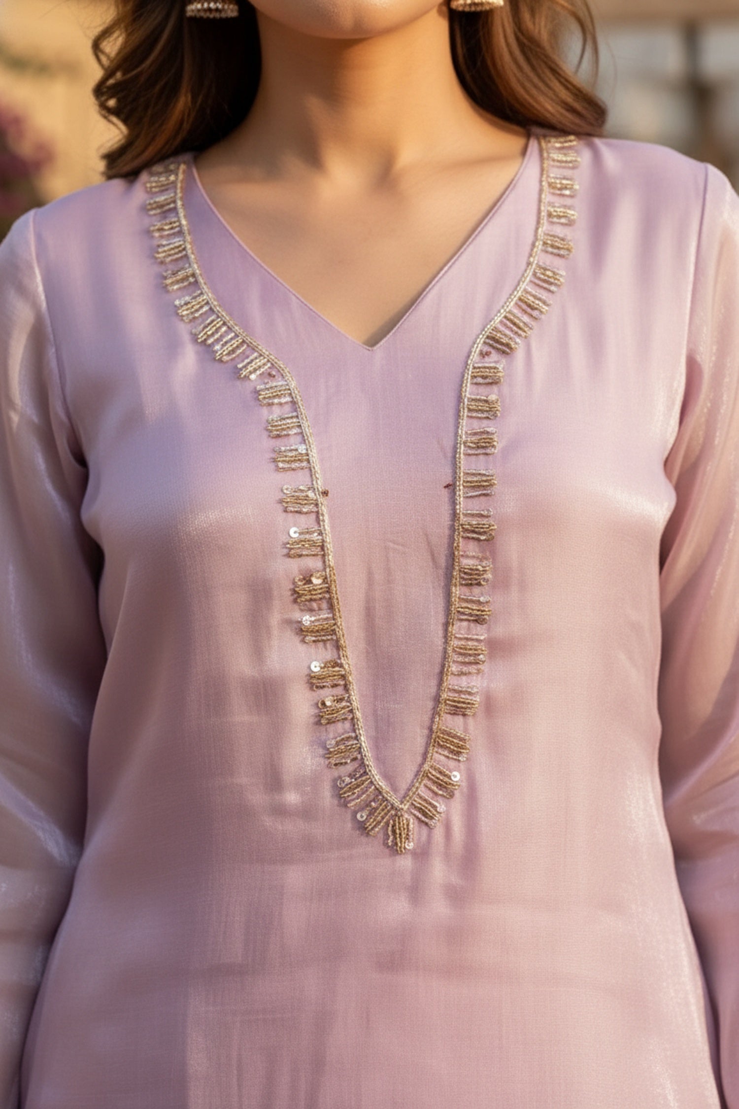 Lilac Embroidered Co-ord Set