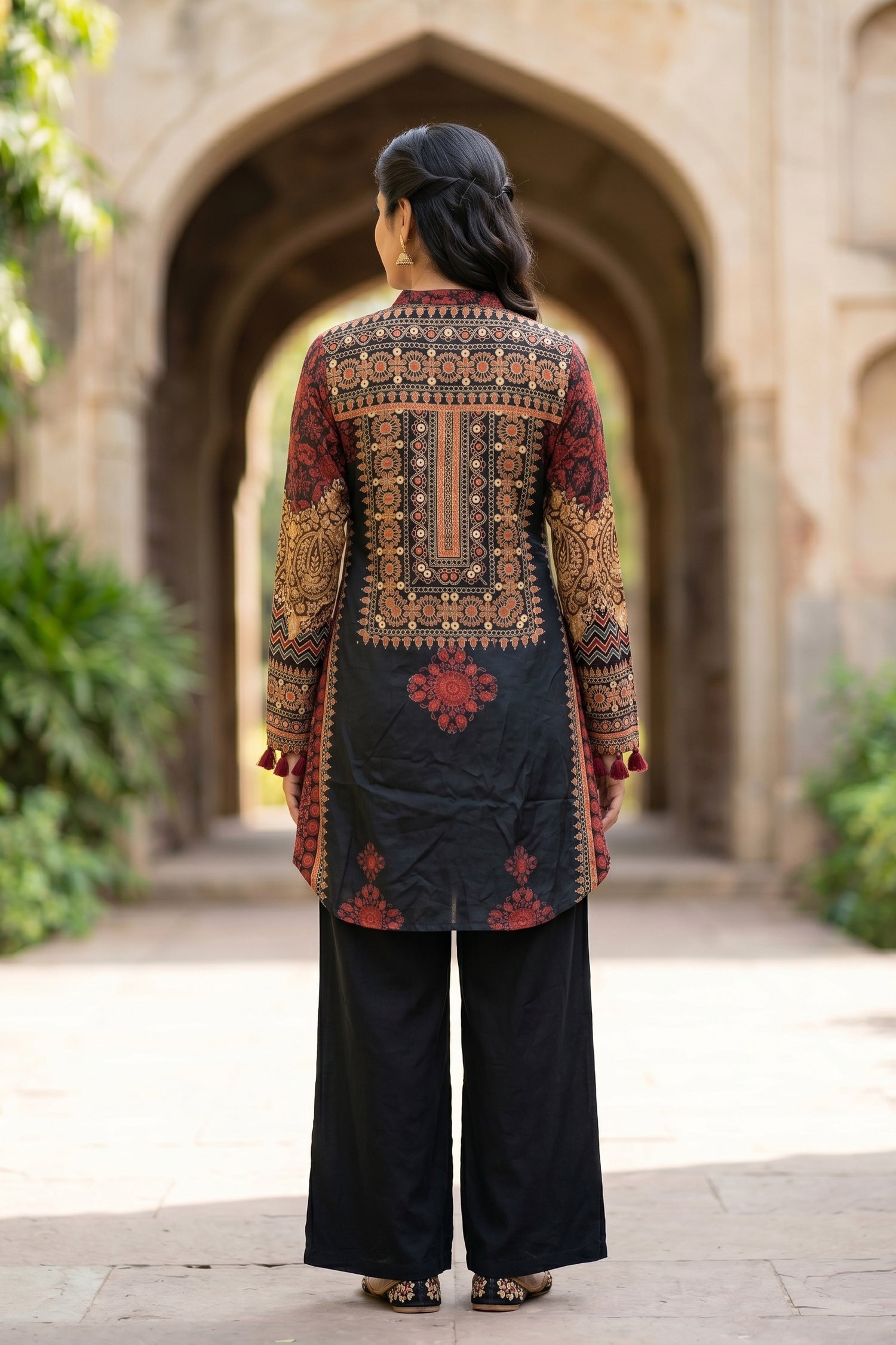 Rich Ajarak Print Crepe Shirt
