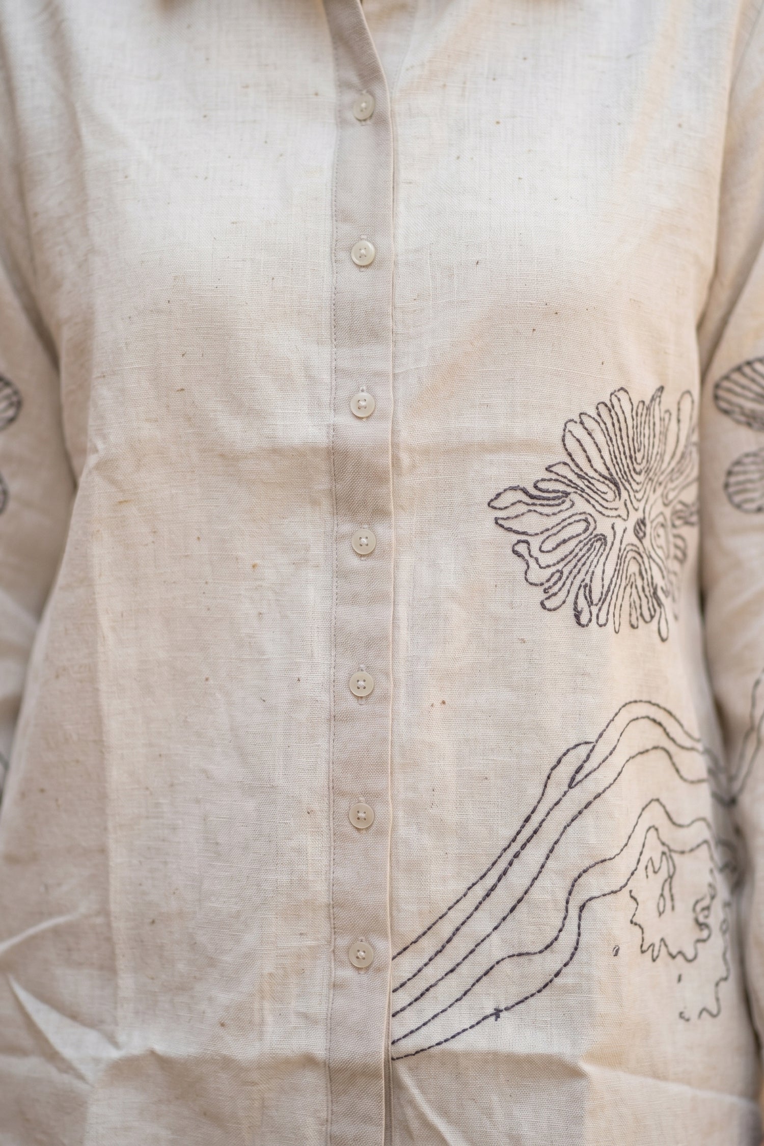 Relaxed Fit cotton White Shirt.