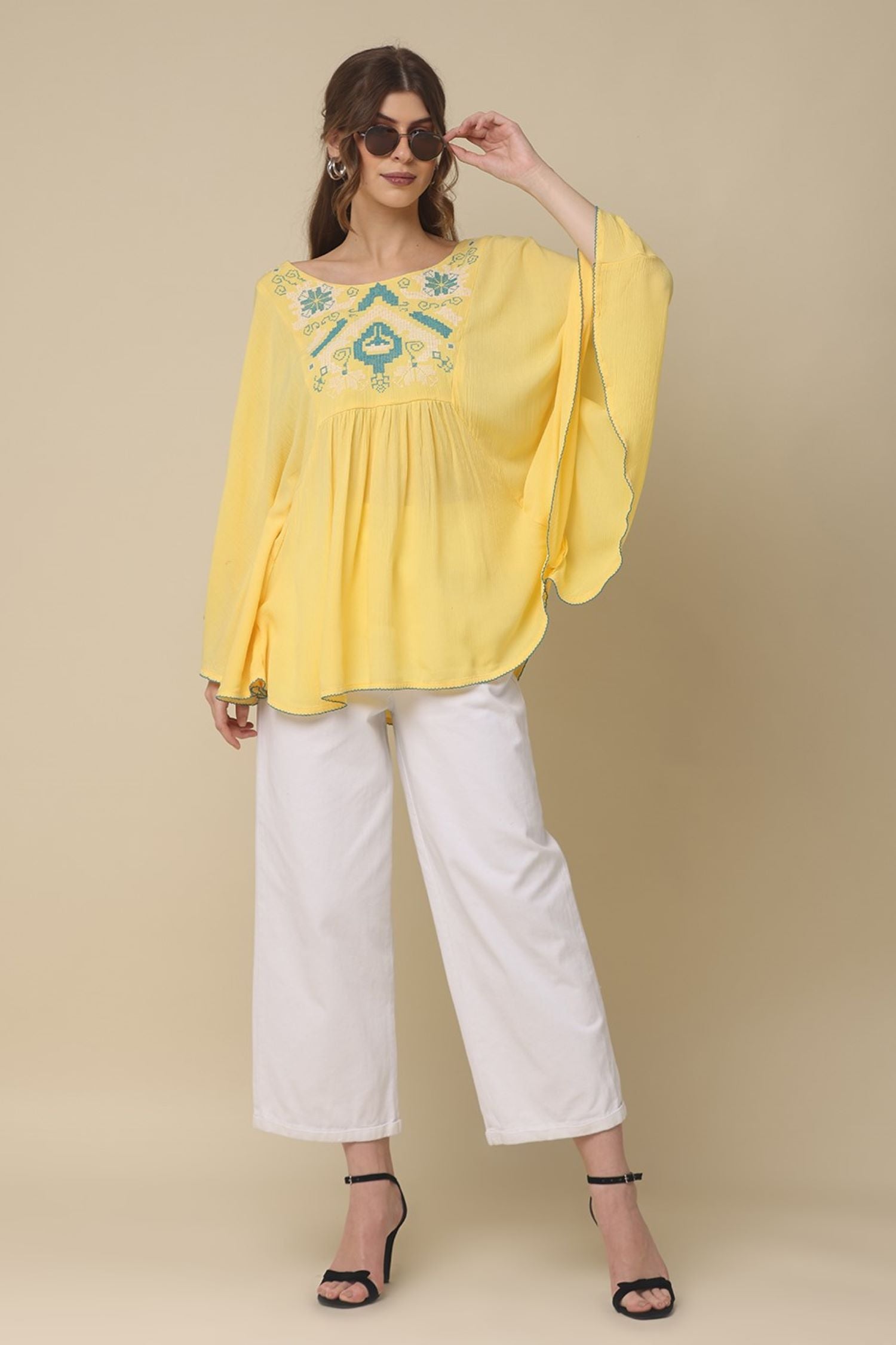 Freyaa Warm Breeze Relaxed Yellow Top