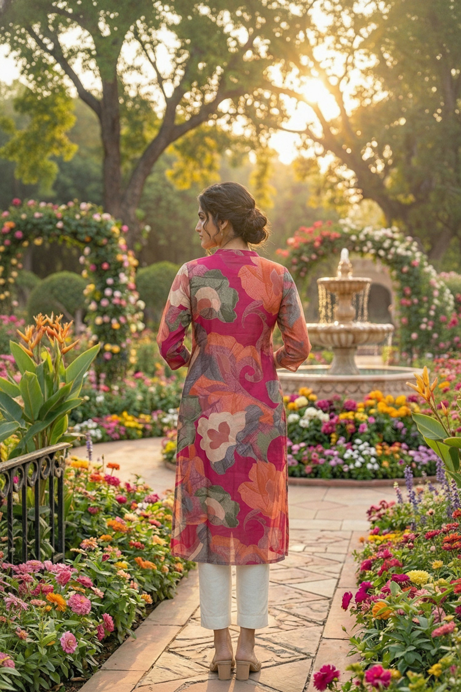 Rani Digital Printed Cotton Long Kurti