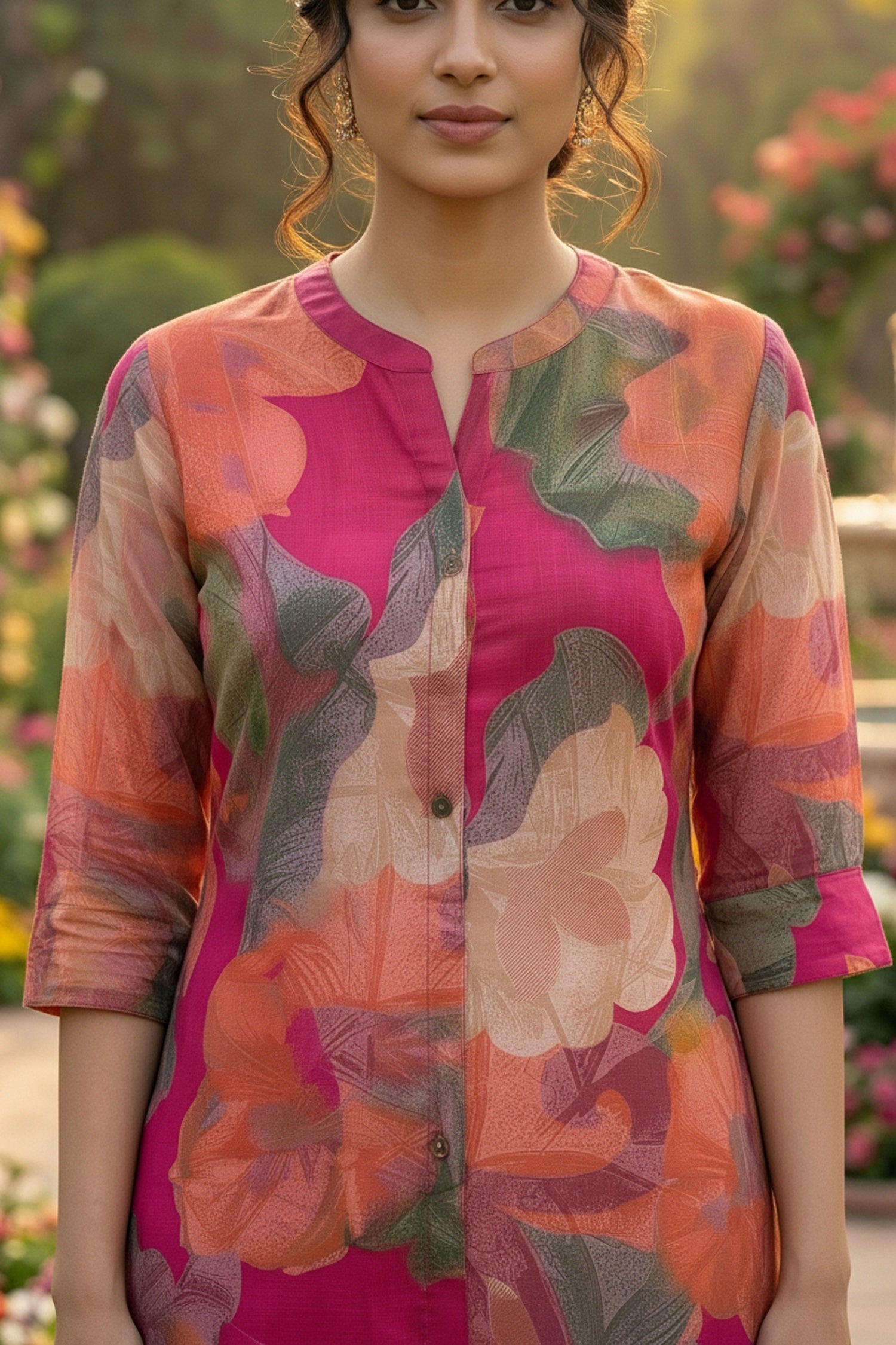 Rani Digital Printed Cotton Long Kurti