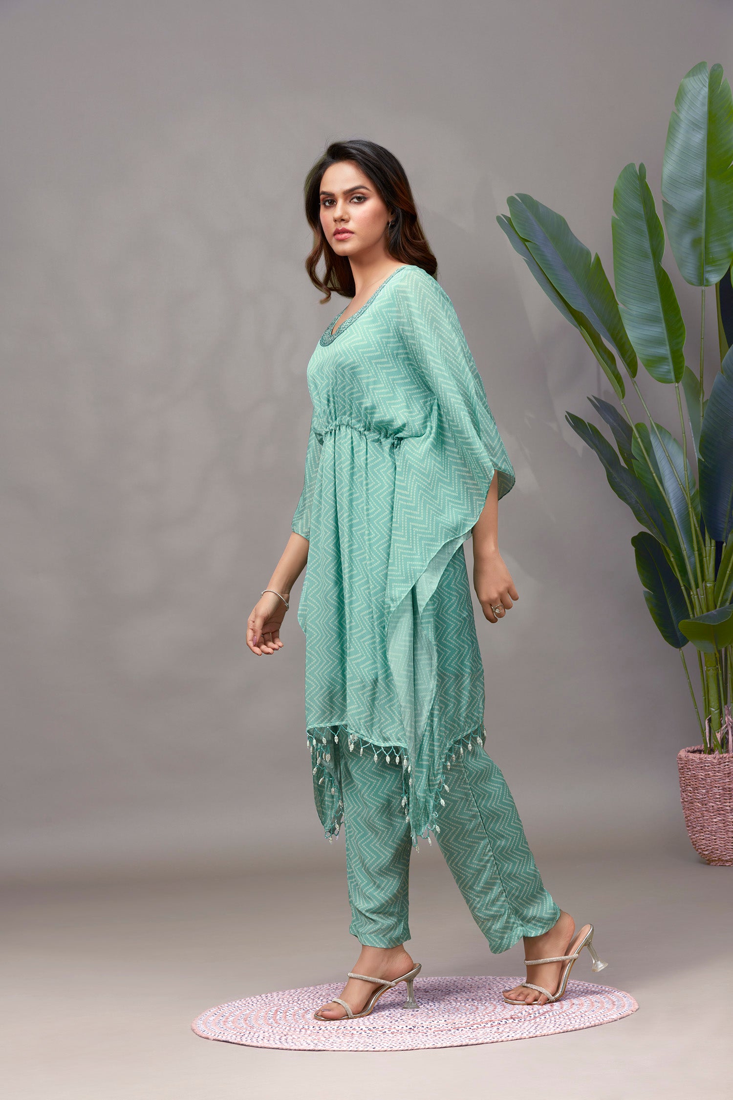 Lehariya Kaftan Co-ord Set