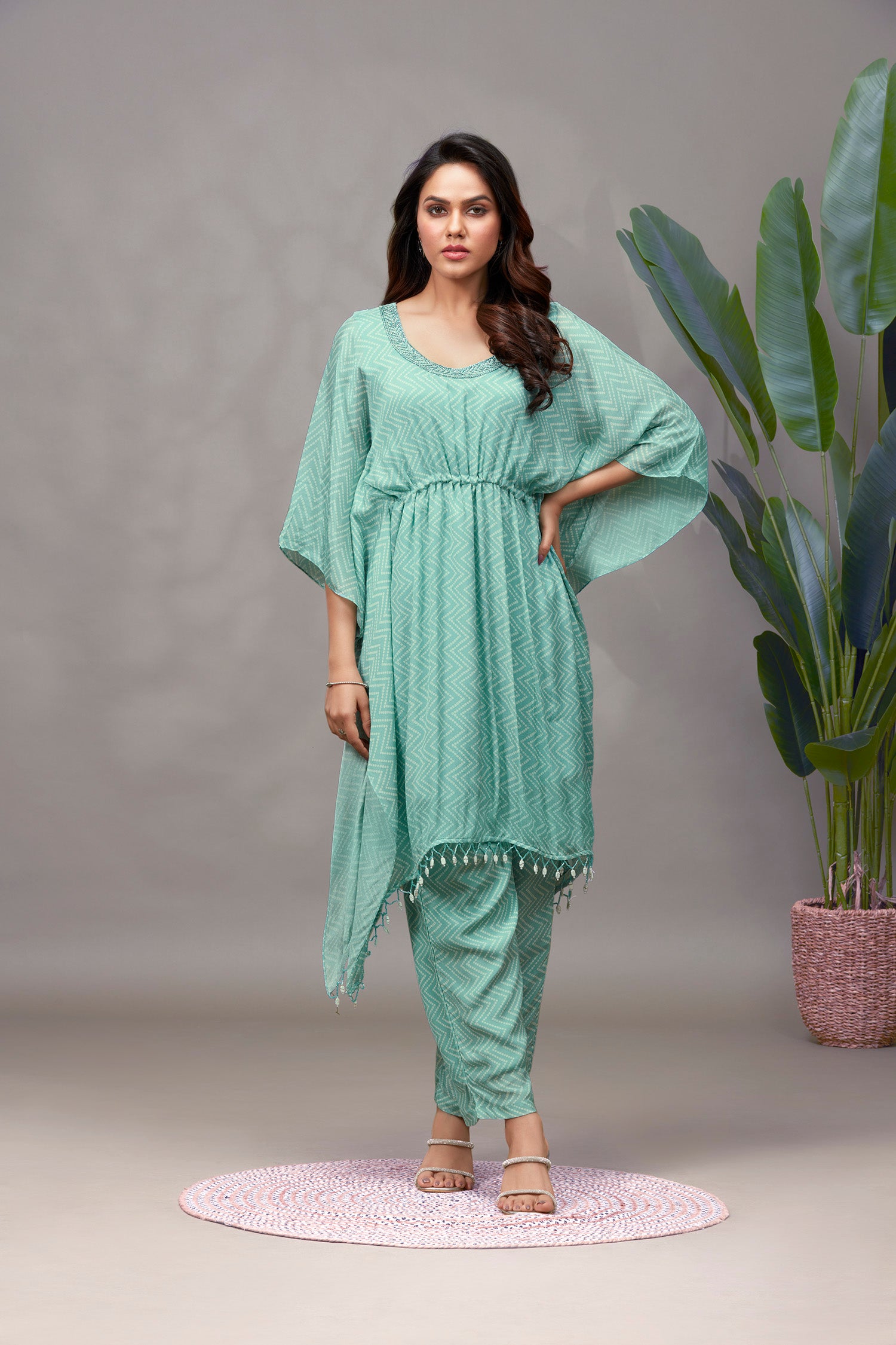 Lehariya Kaftan Co-ord Set