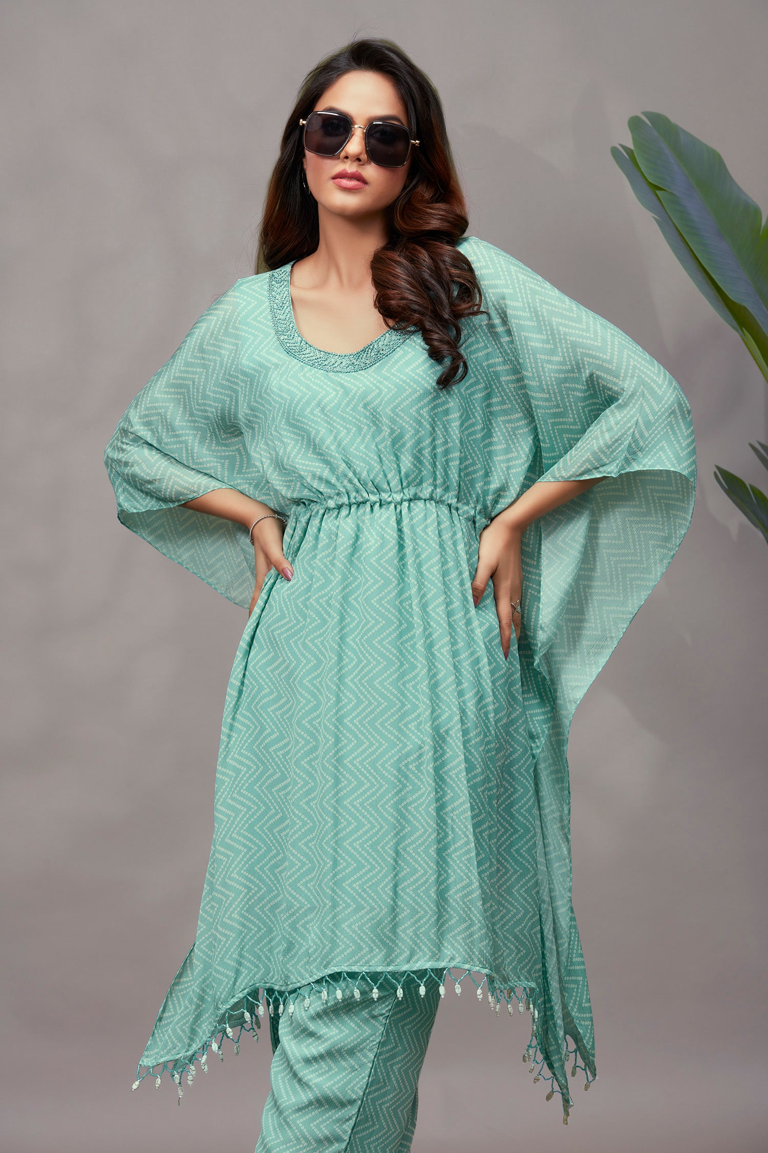 Lehariya Kaftan Co-ord Set