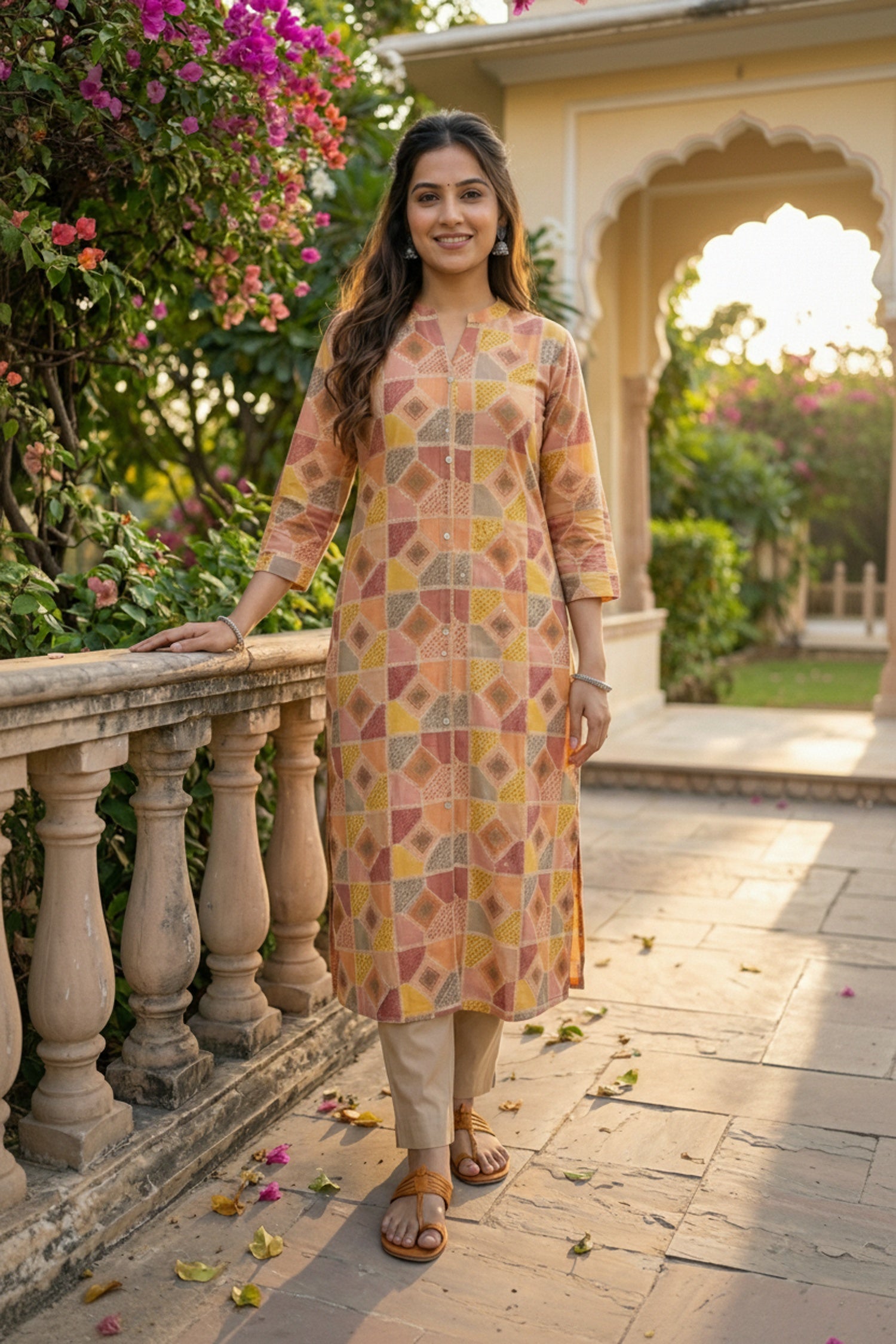 Minimal Charm Multicolor Kurti