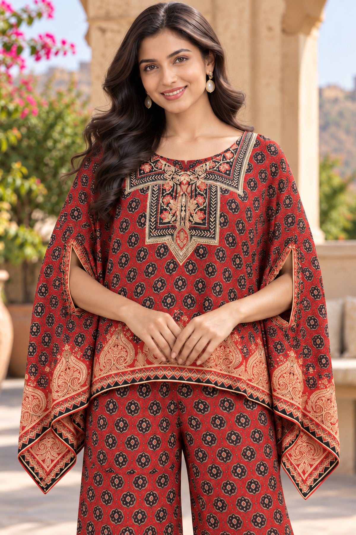 Rani Floral Printed Kaftan Coord Set