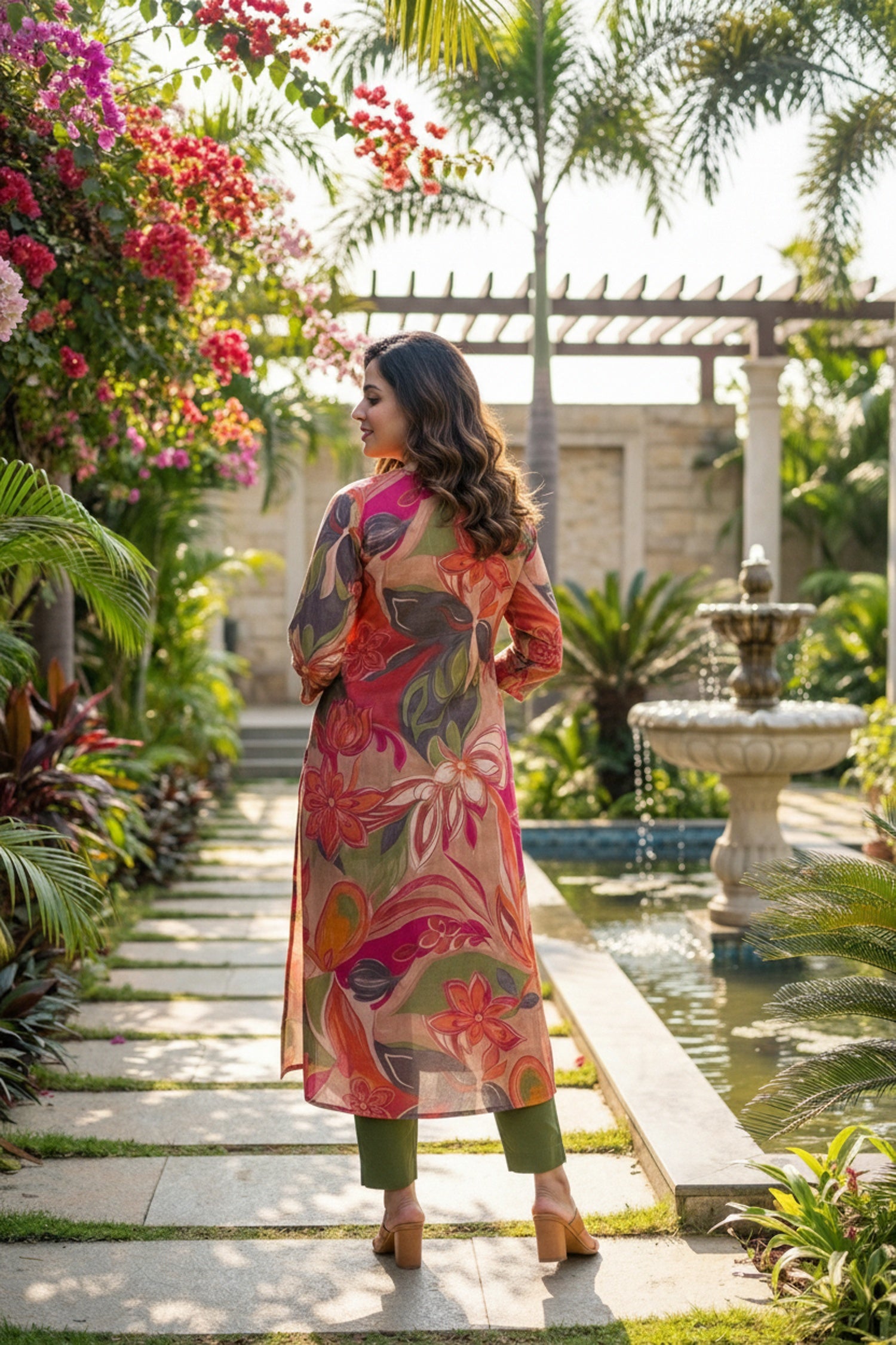 Rani Royale Cotton Long Kurti with Embroidered Work