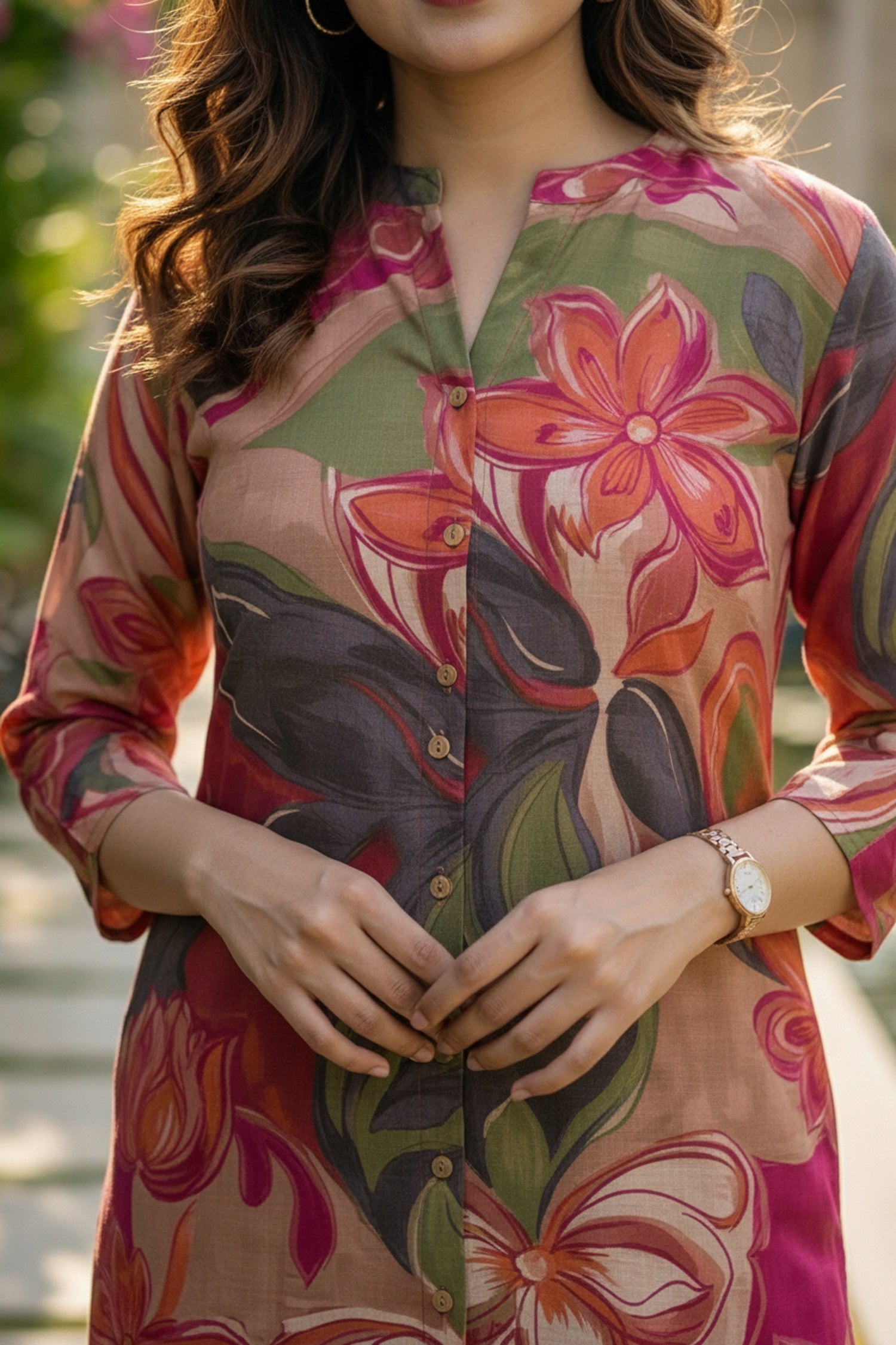 Rani Royale Cotton Long Kurti with Embroidered Work