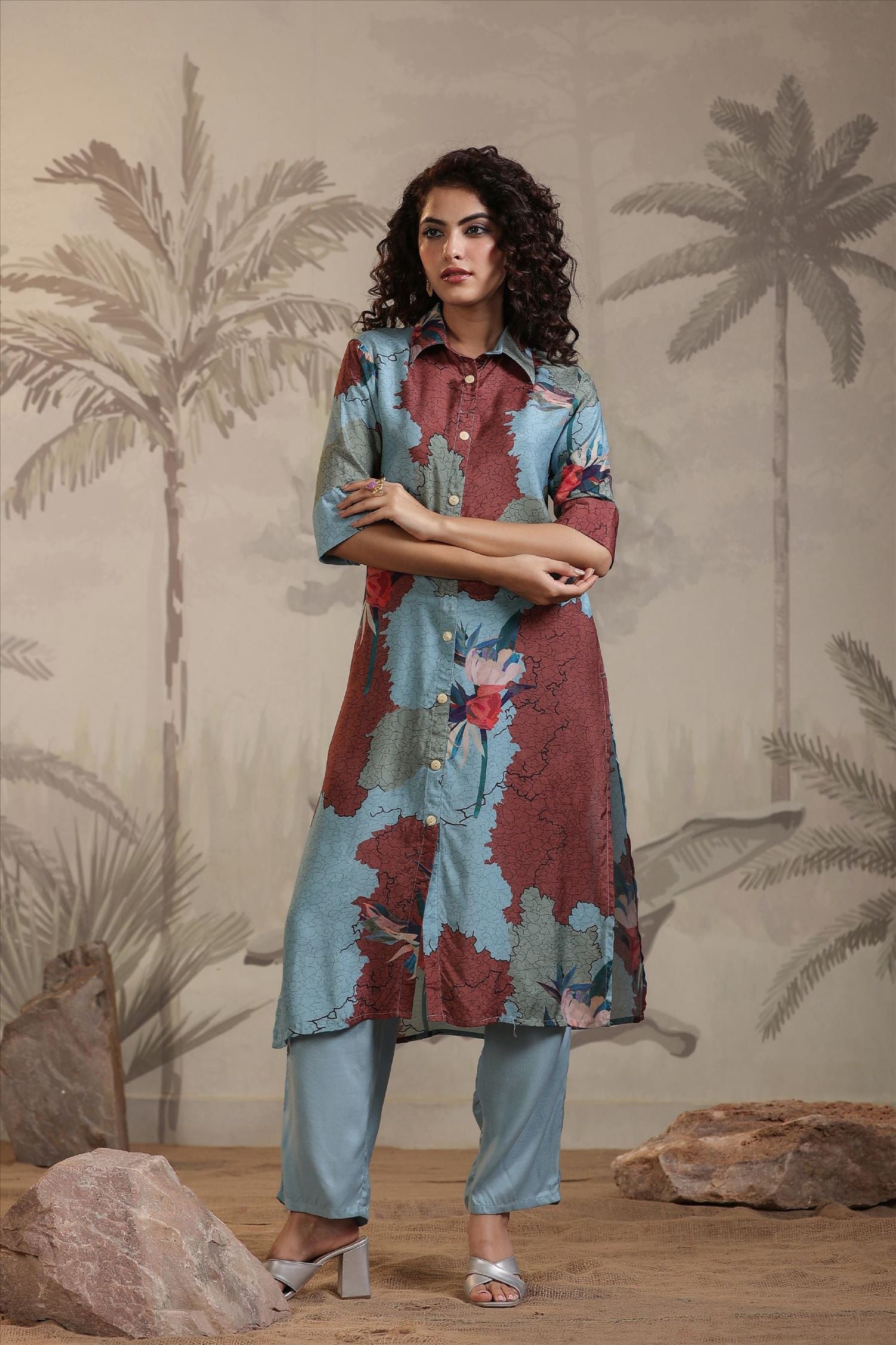 Floral Dream Printed Cotton Cord Set