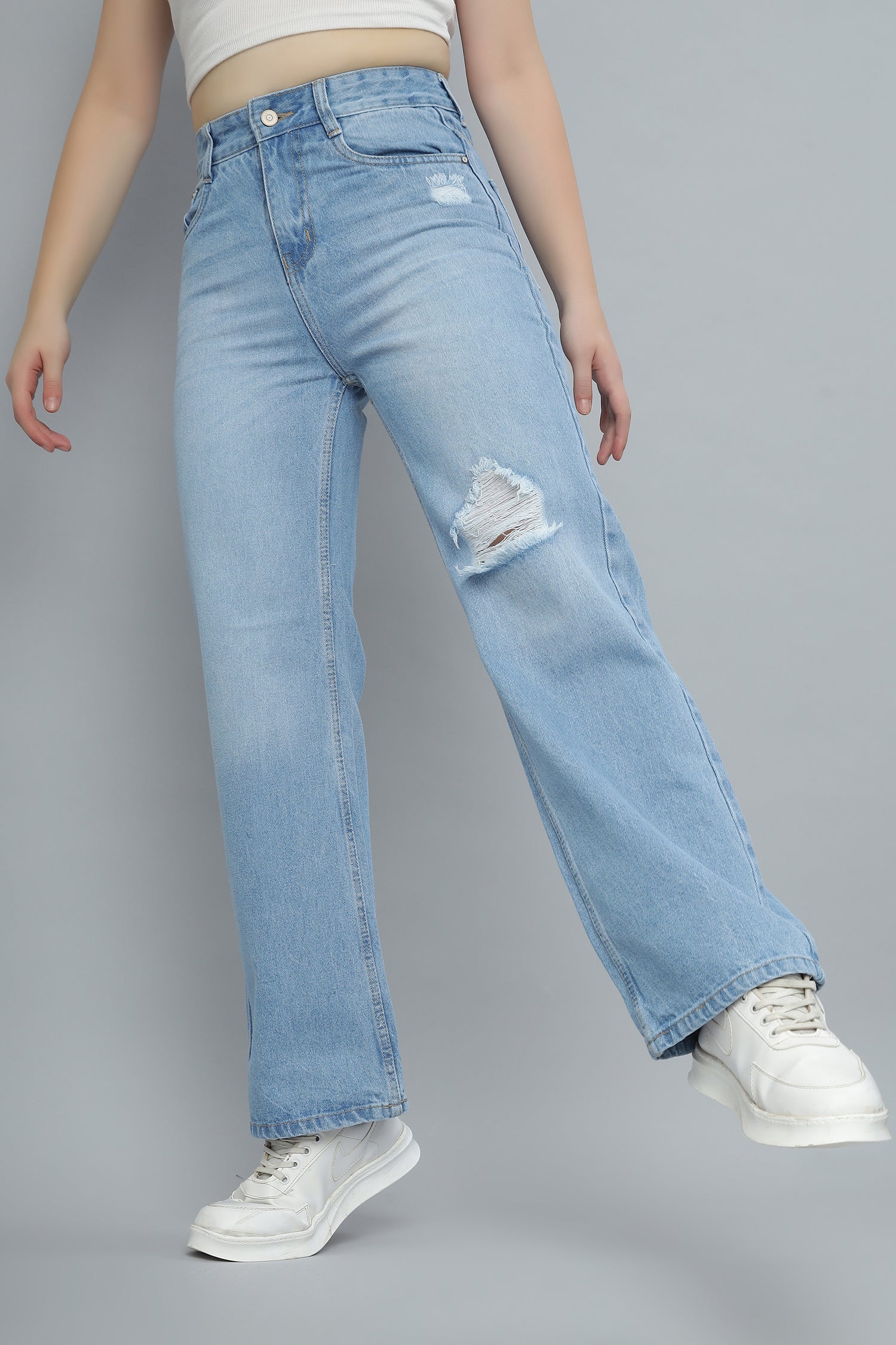 Side Ripped Street Denim