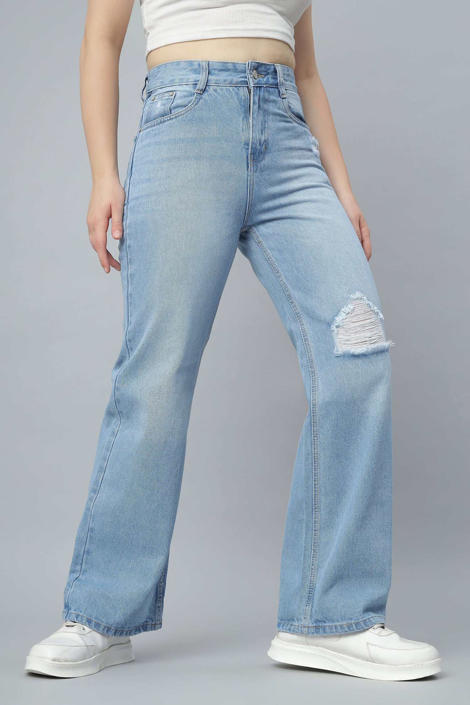 Side Ripped Street Denim
