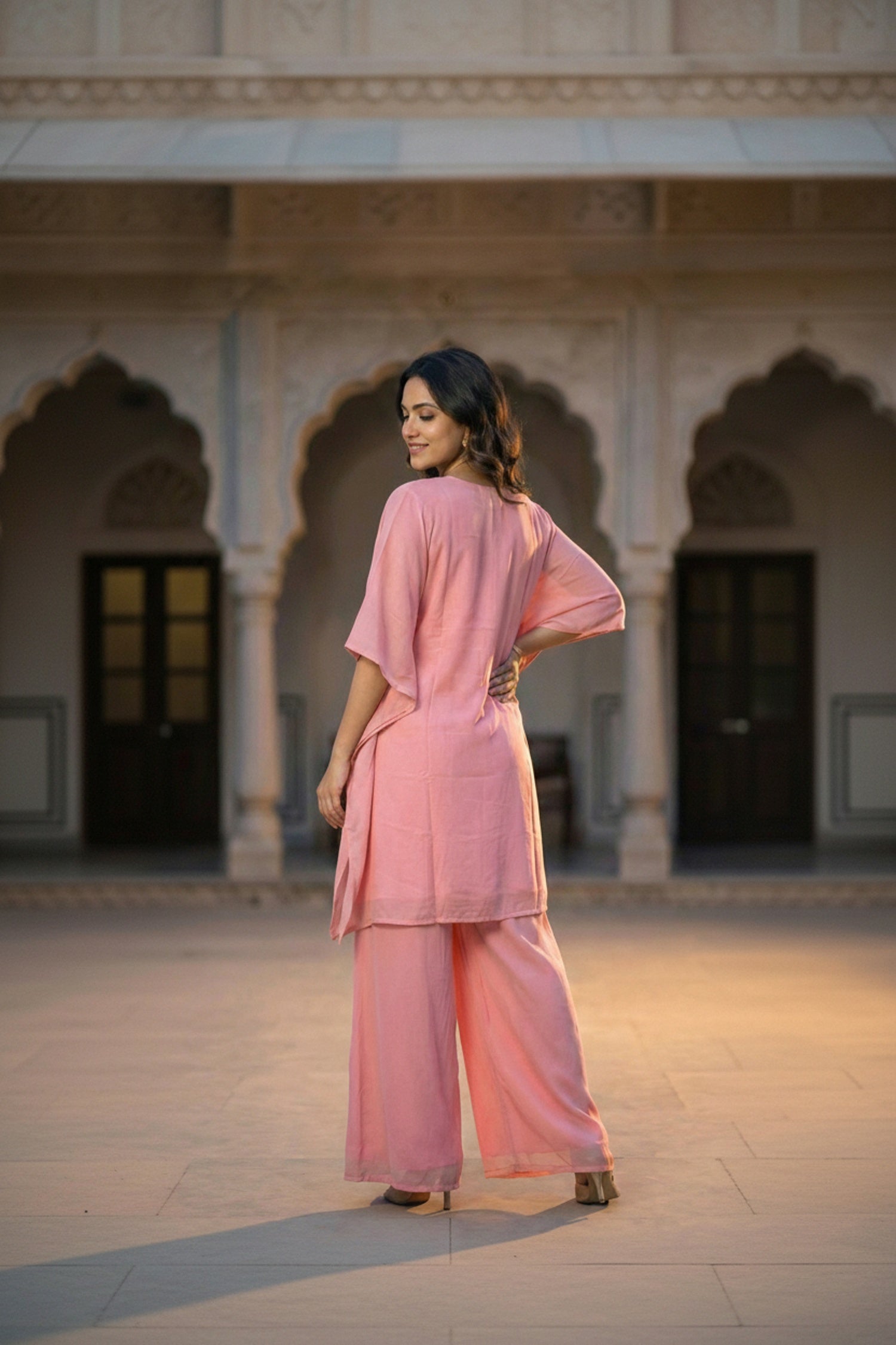 Blush Pink Embroidered Co-ord Set