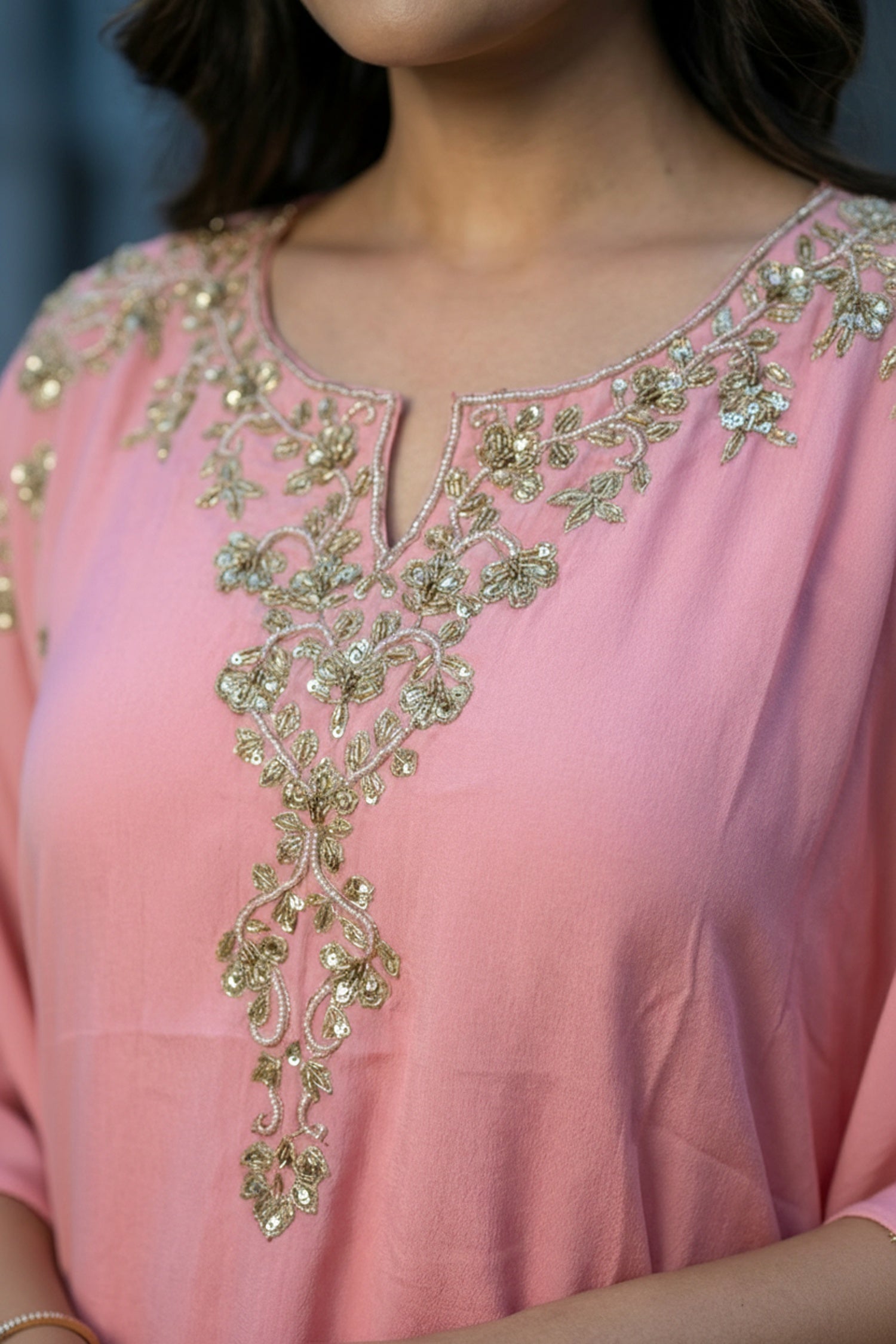 Blush Pink Embroidered Co-ord Set