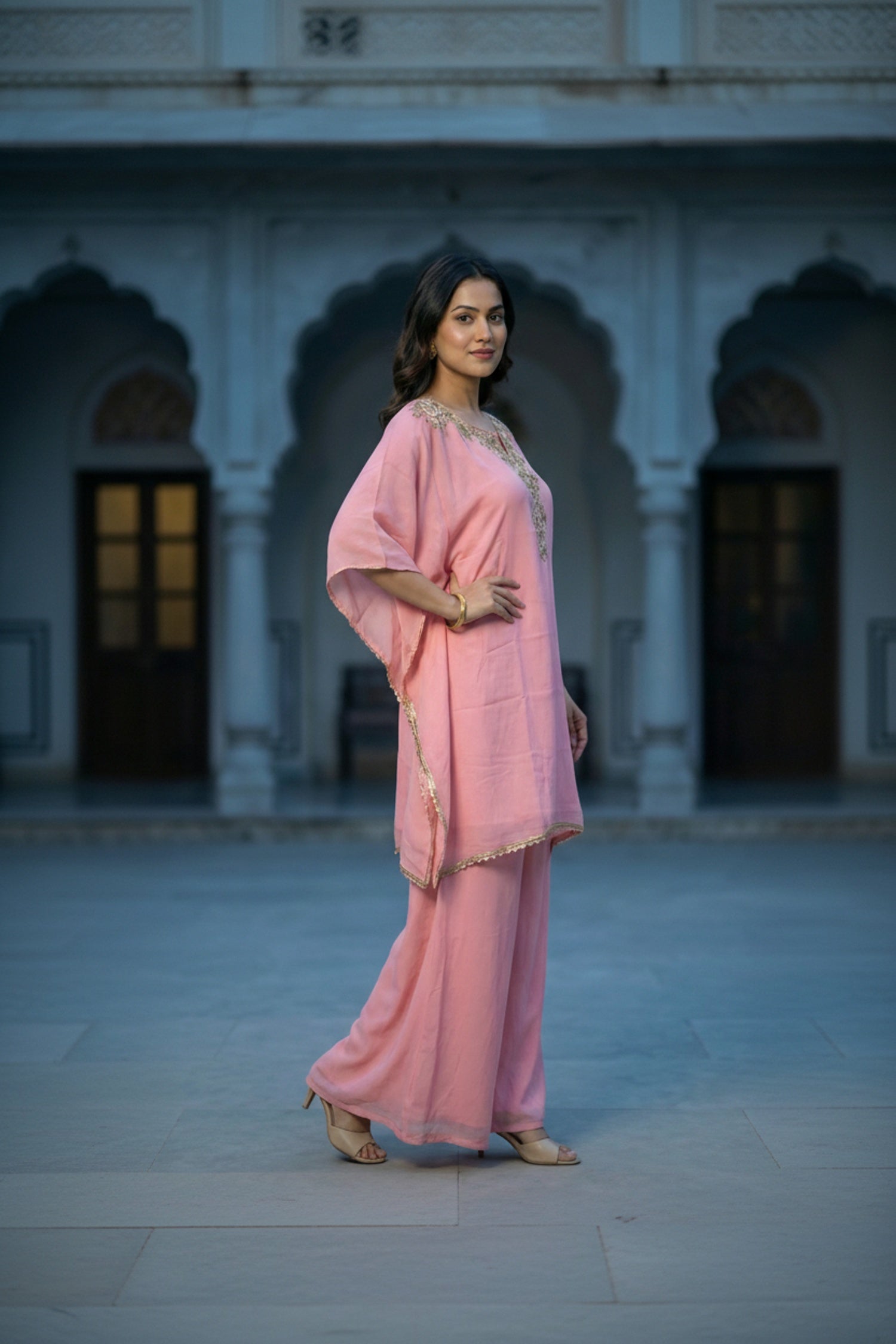 Blush Pink Embroidered Co-ord Set