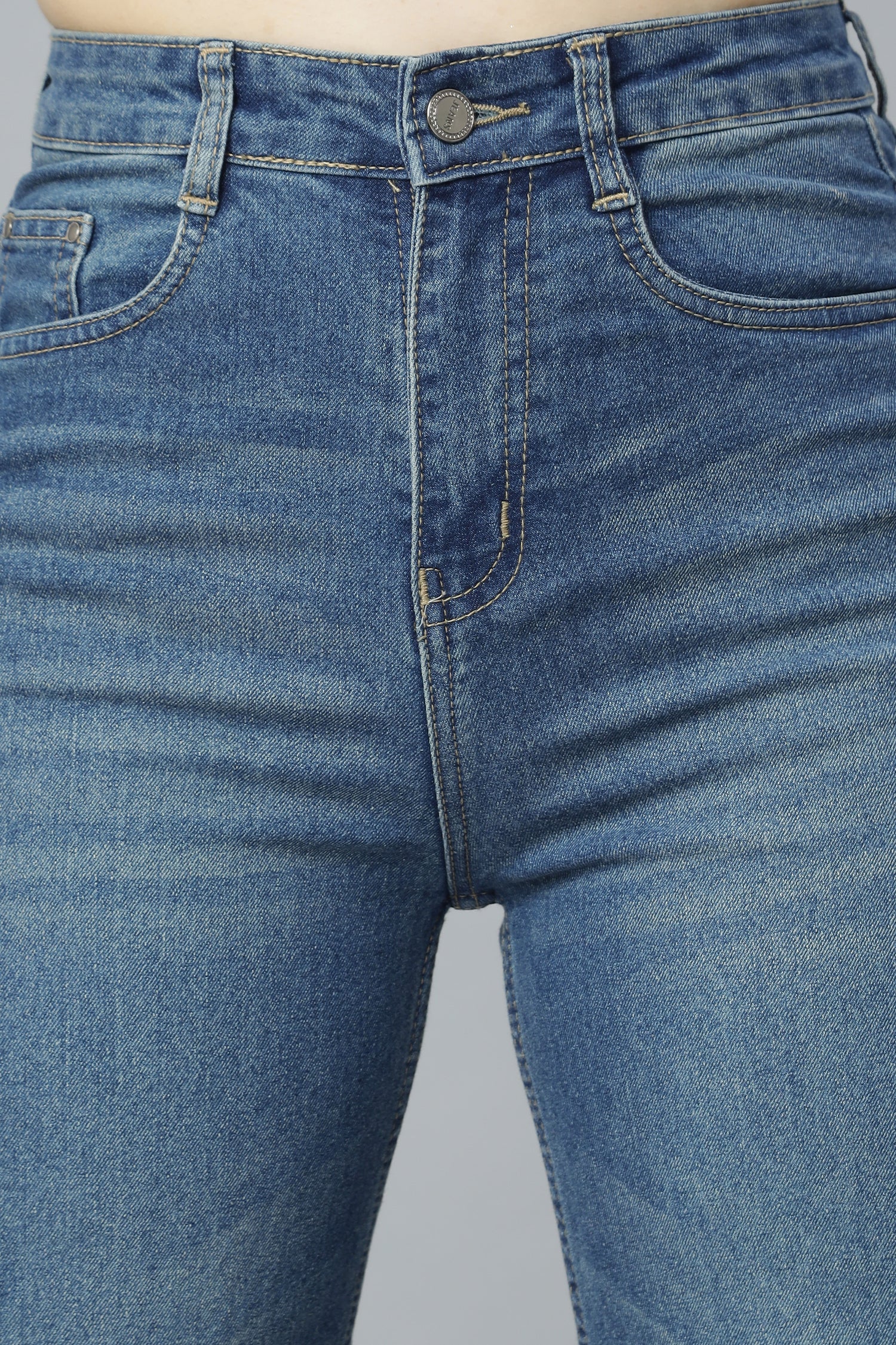 Straight Cut Blue Denim