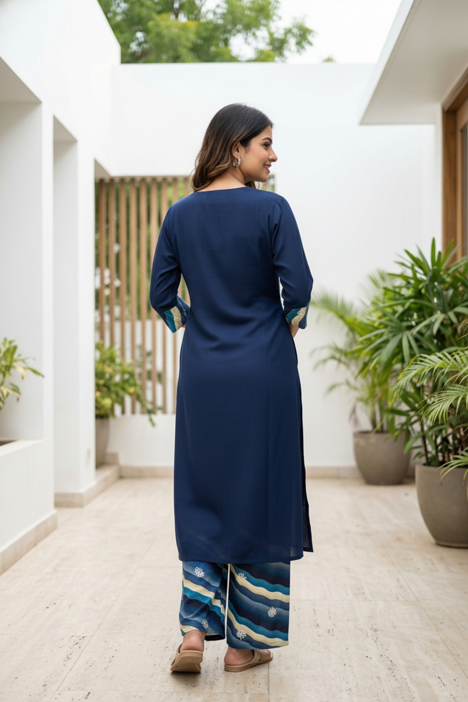 Blue Printed Cotton Co-ord Set