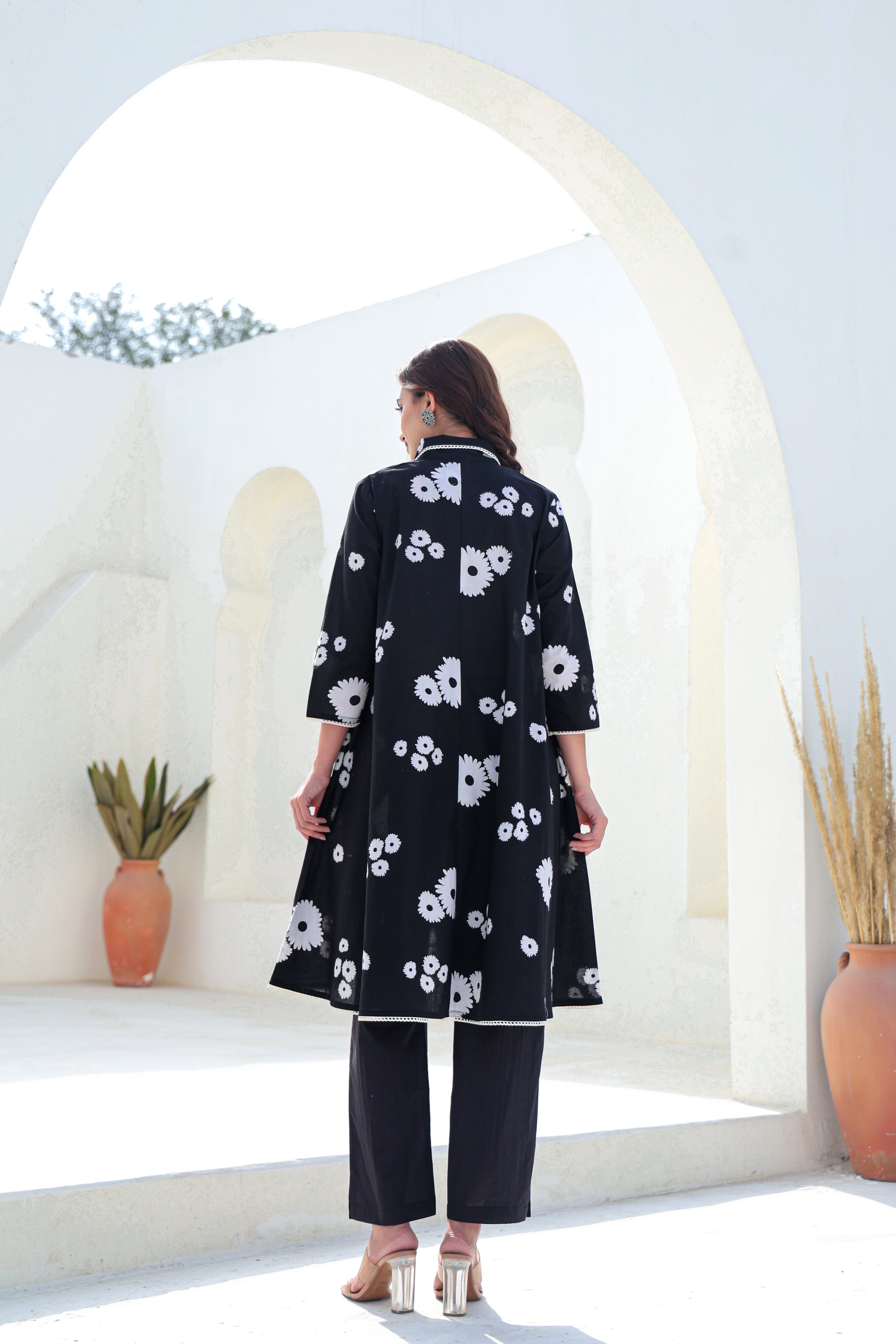 Floral Whispers in Black Co-ord Set