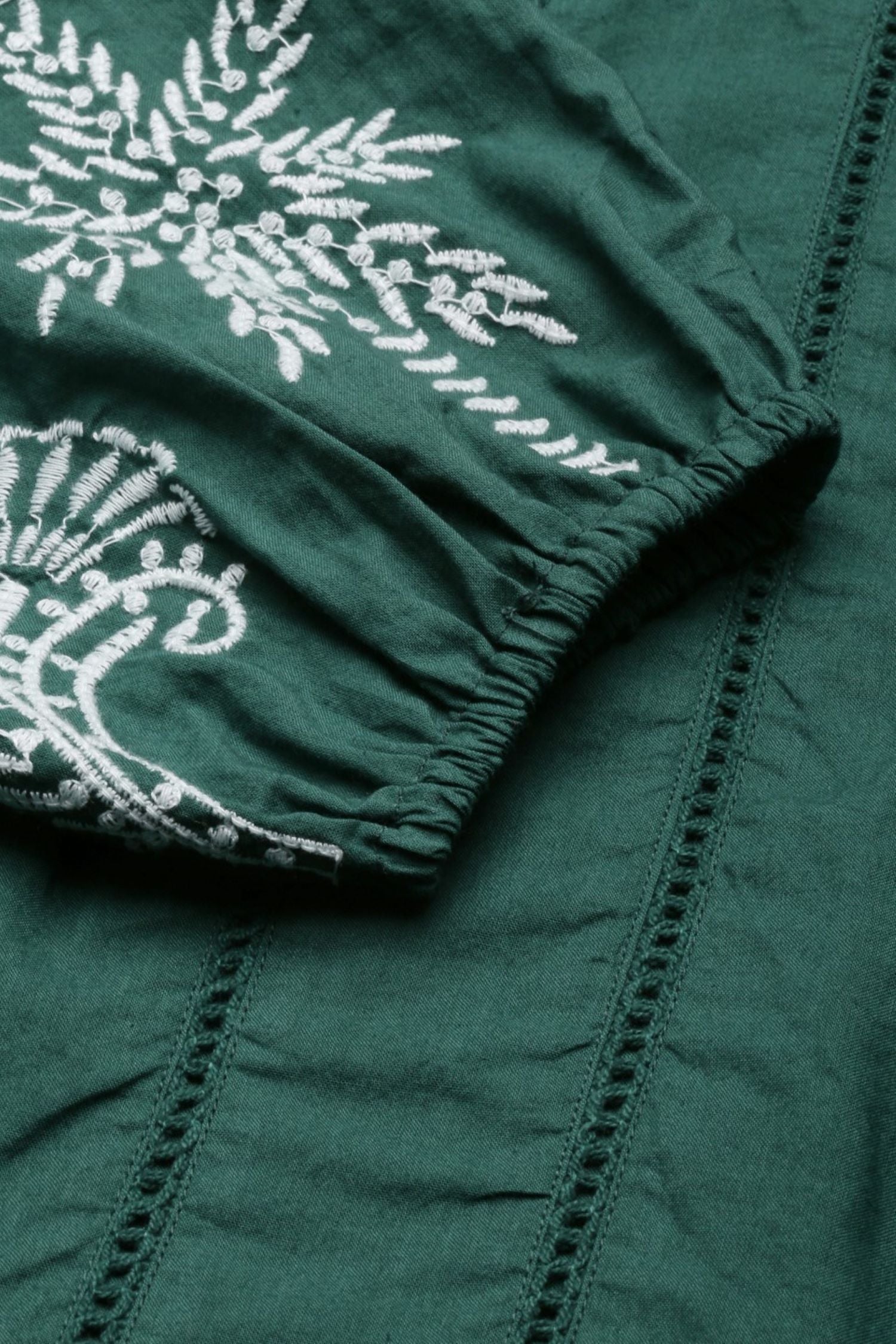 Dark Green Allure Top with Stunning Detailing