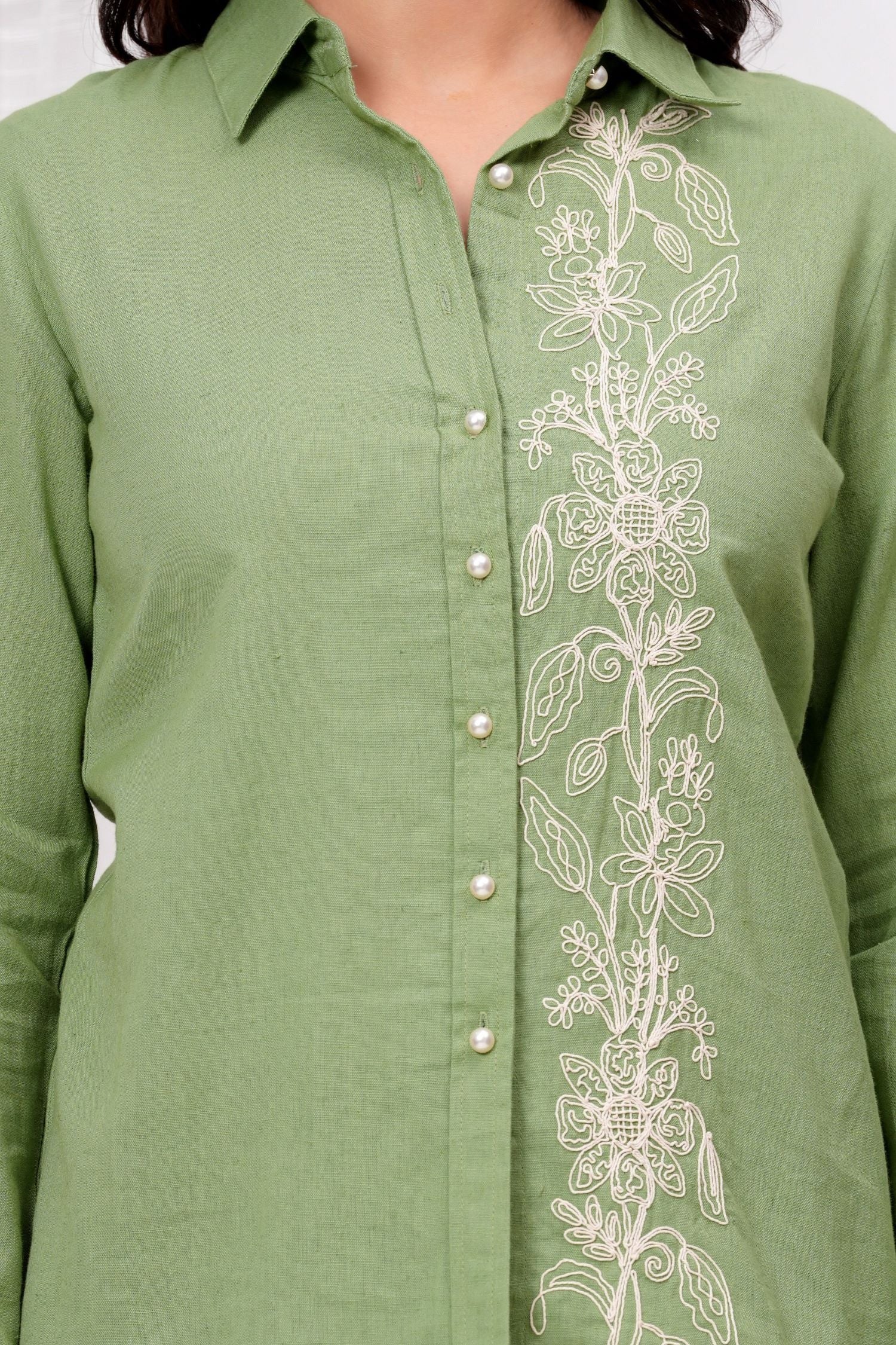 Vibrant Green Cord Set for Effortless Elegance
