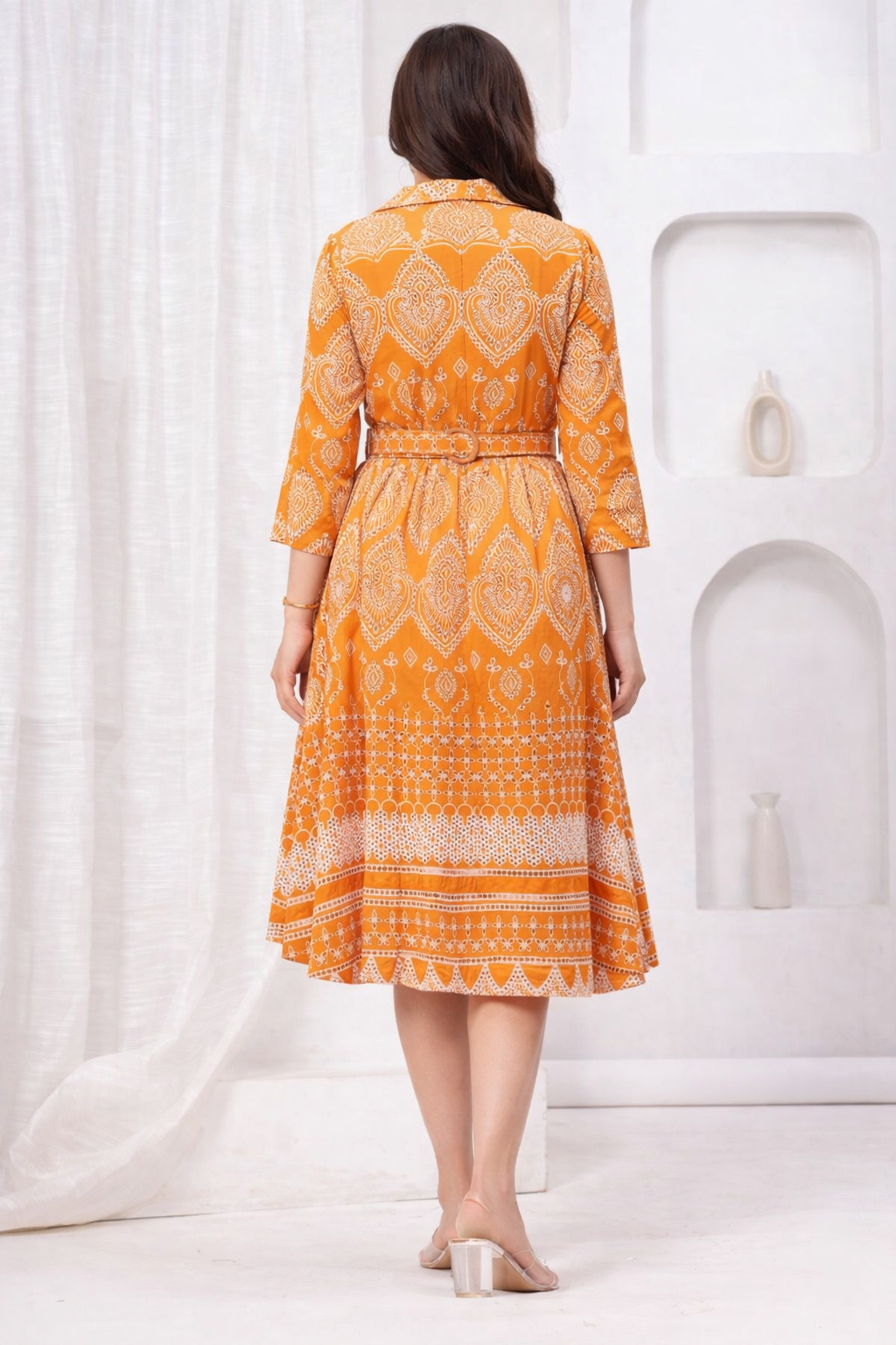 Mustard Muse Cinched Dress