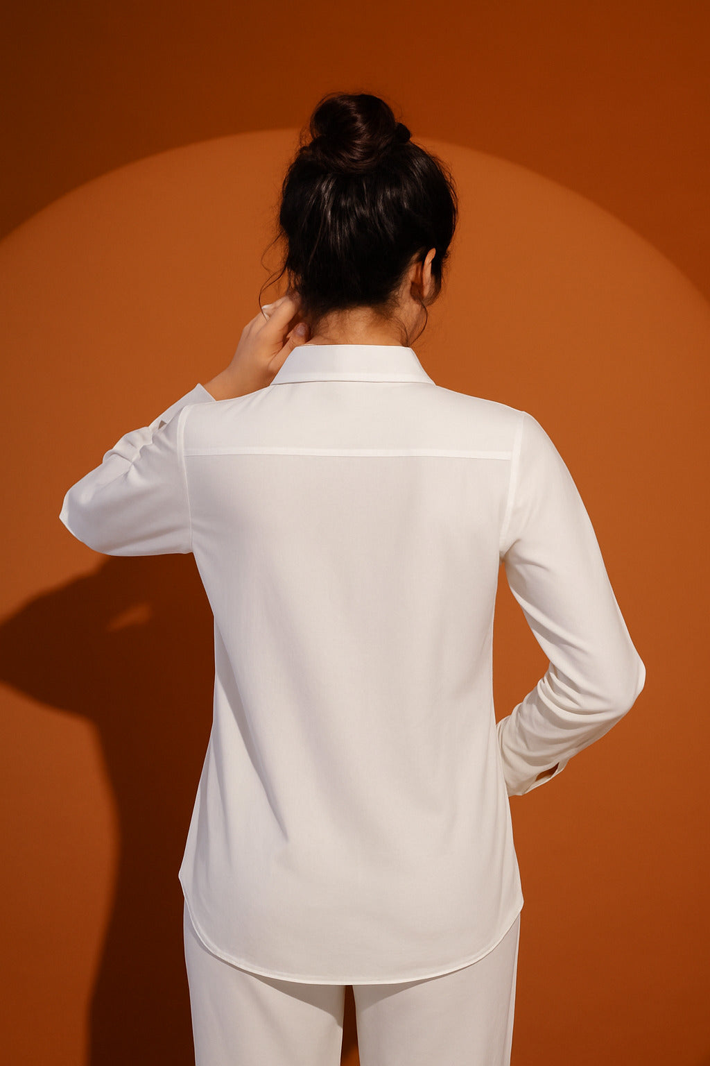 Face Line Art White Shirt