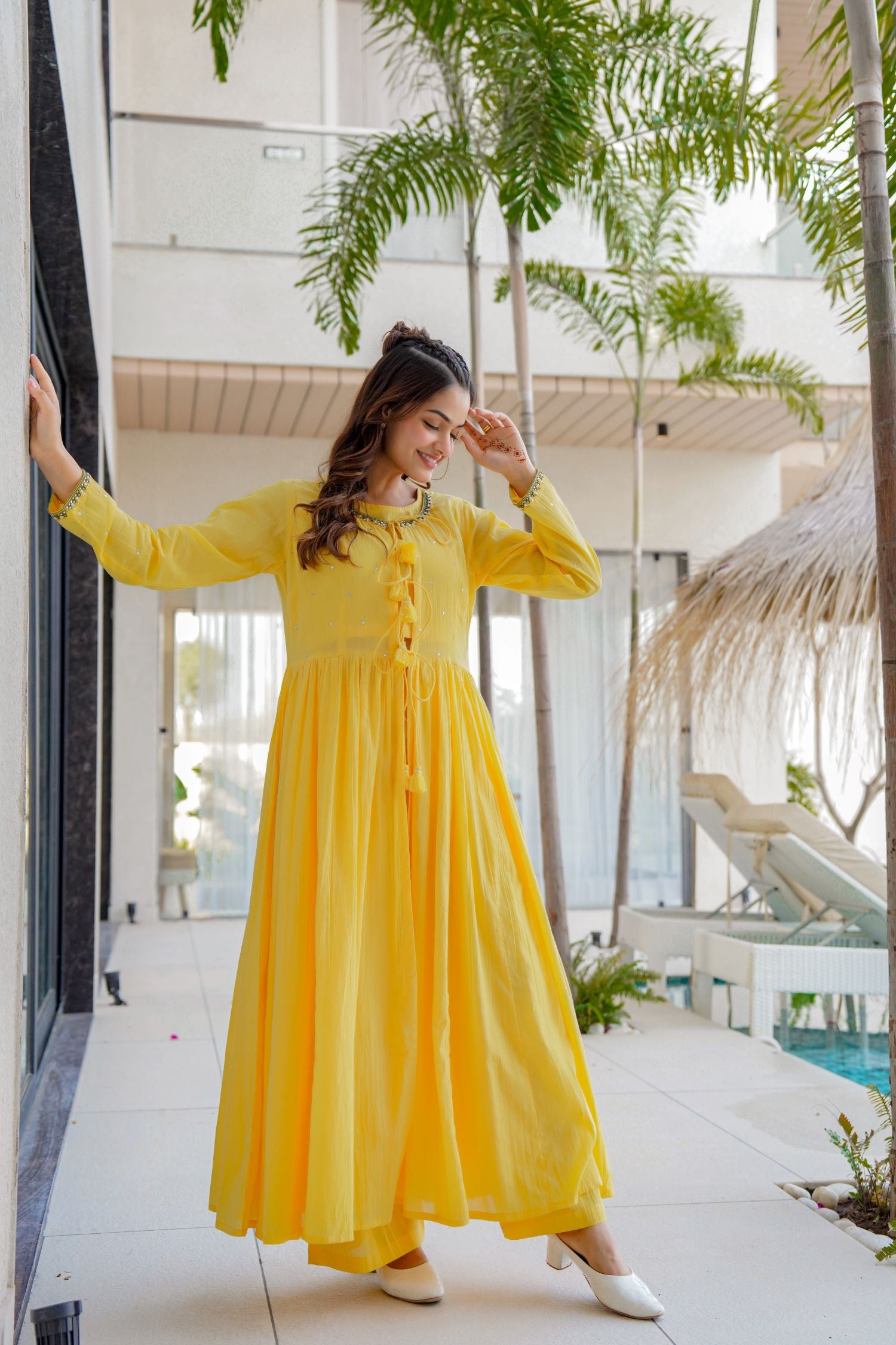 Freyaa Sunny Yellow Cord Set for a Bright Style