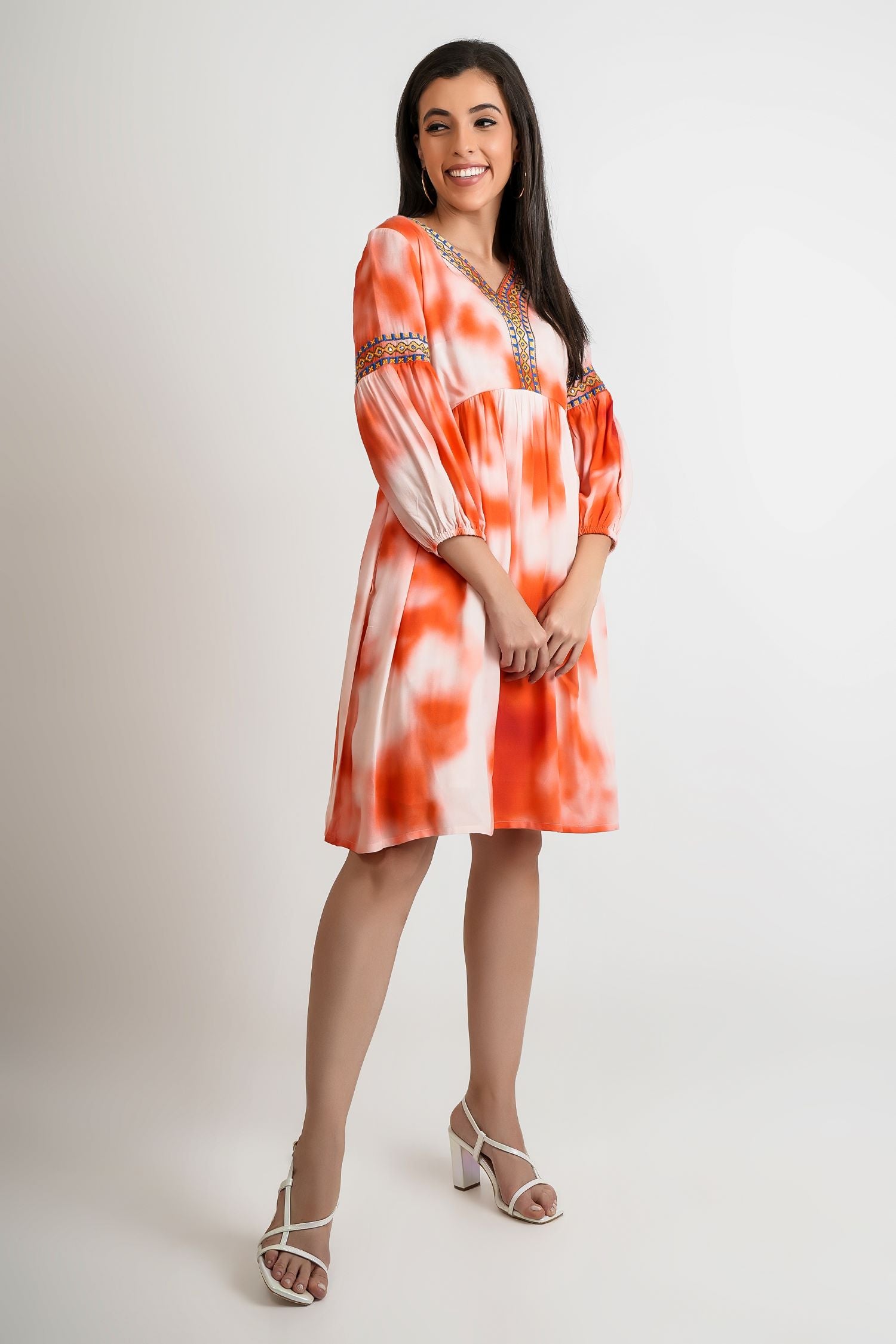 Freyaa Orange Glow Cotton Tunic
