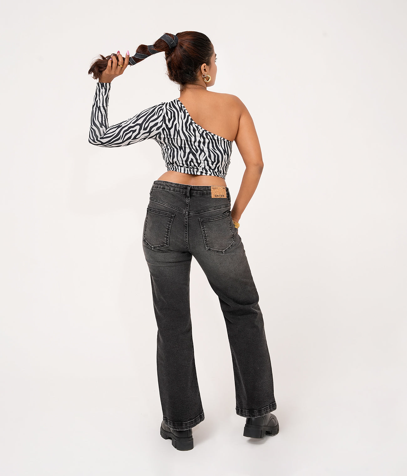 Black Classic Straight Cut Denim Jeans