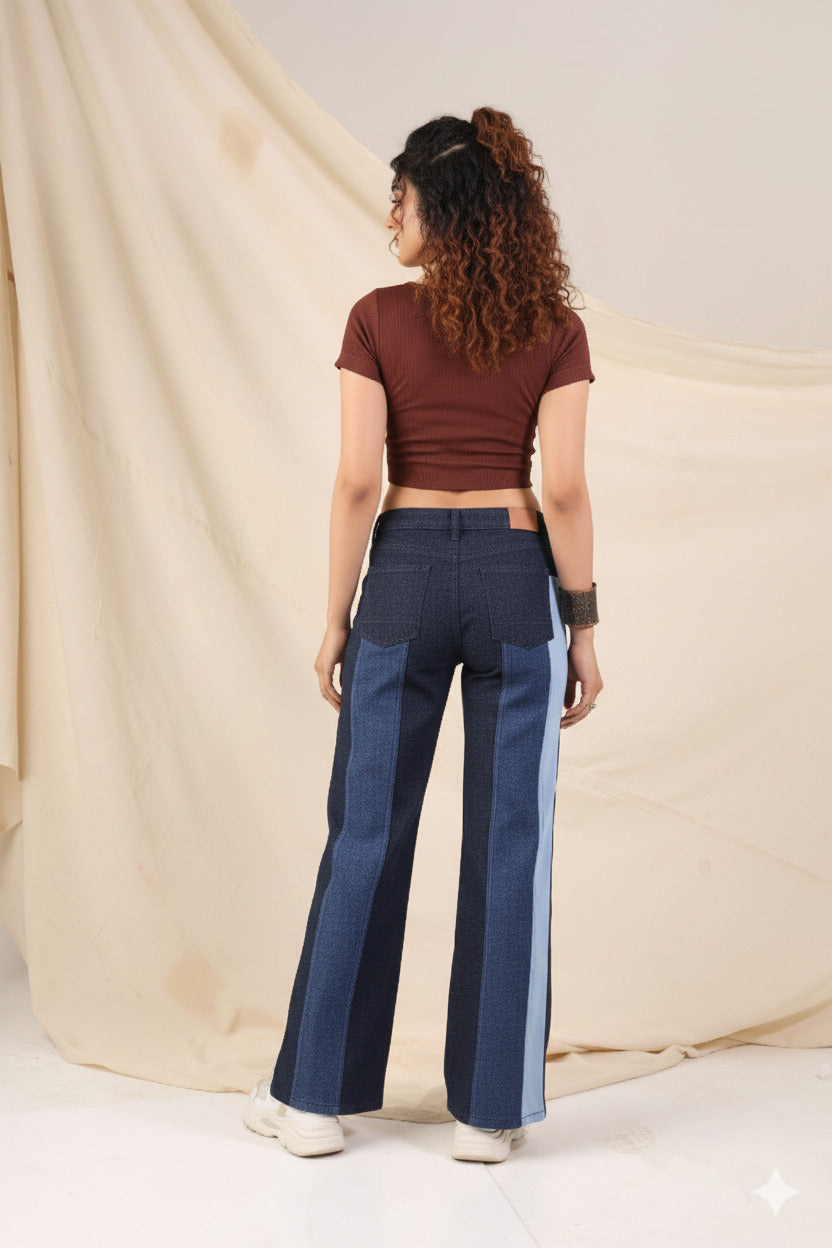 Relaxed Fit Wide Leg Denim