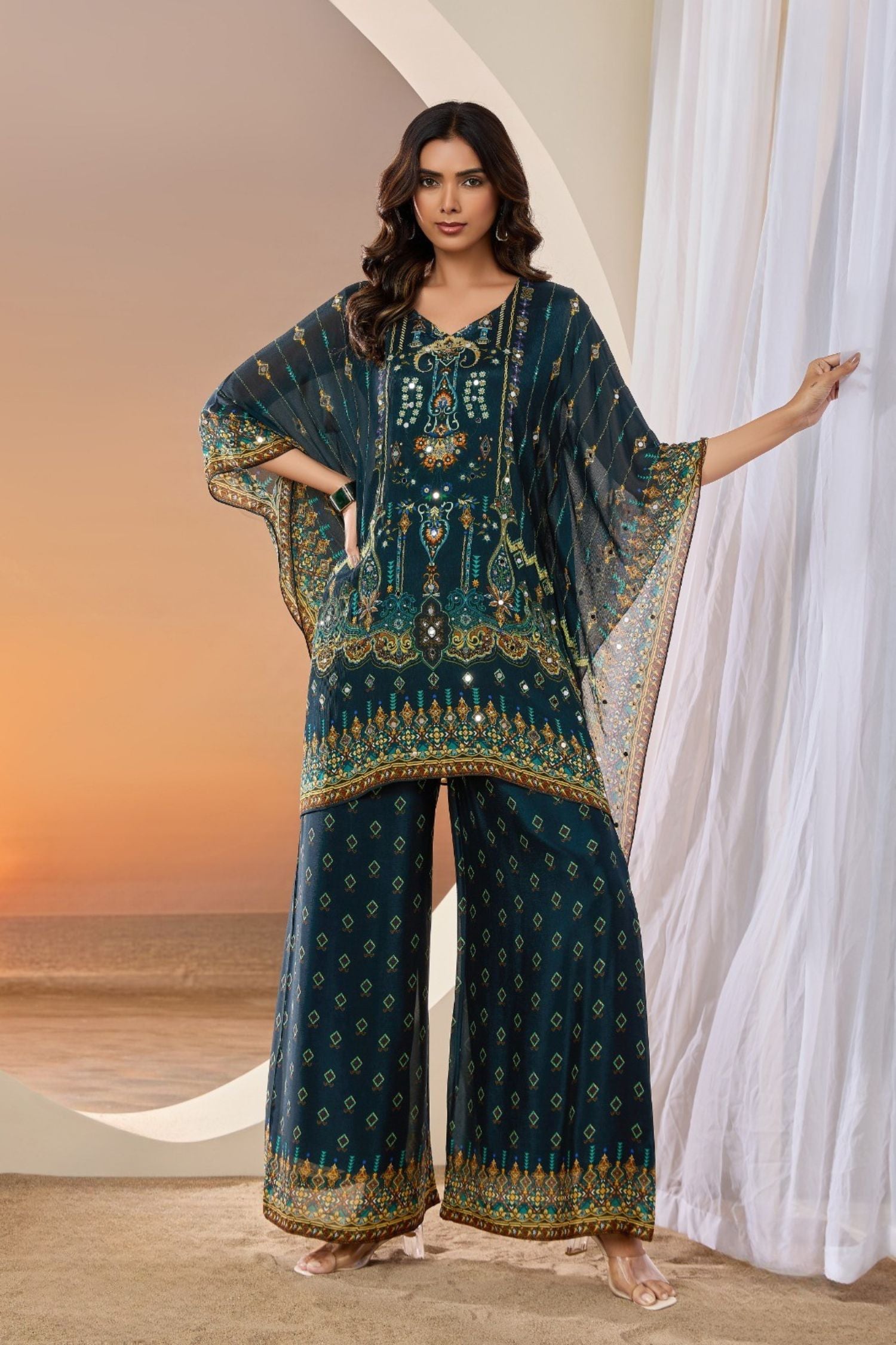 Chinon Slik Graceful Kaftan Cord set