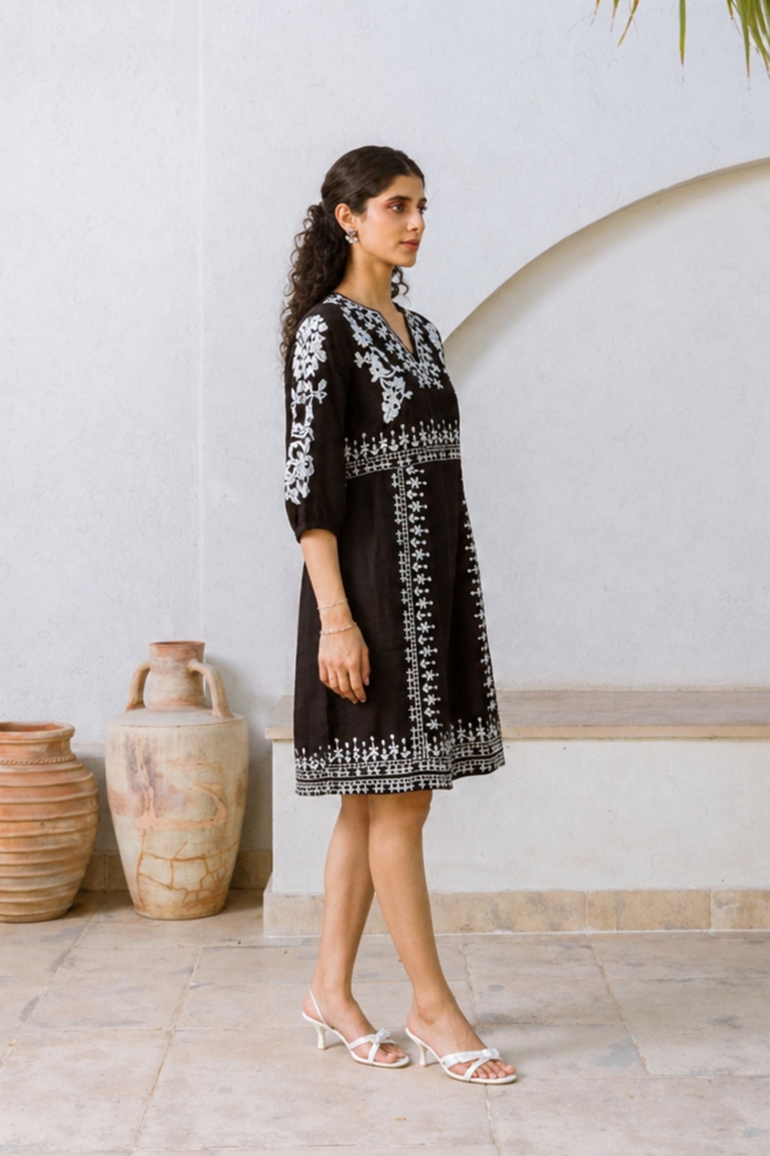 Stunning Black Tunic with Artistic Detail