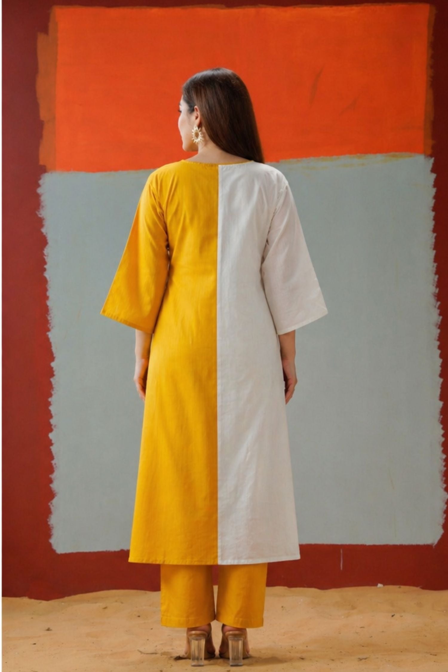 Yellow Aura Printed Cotton Co-ord Set