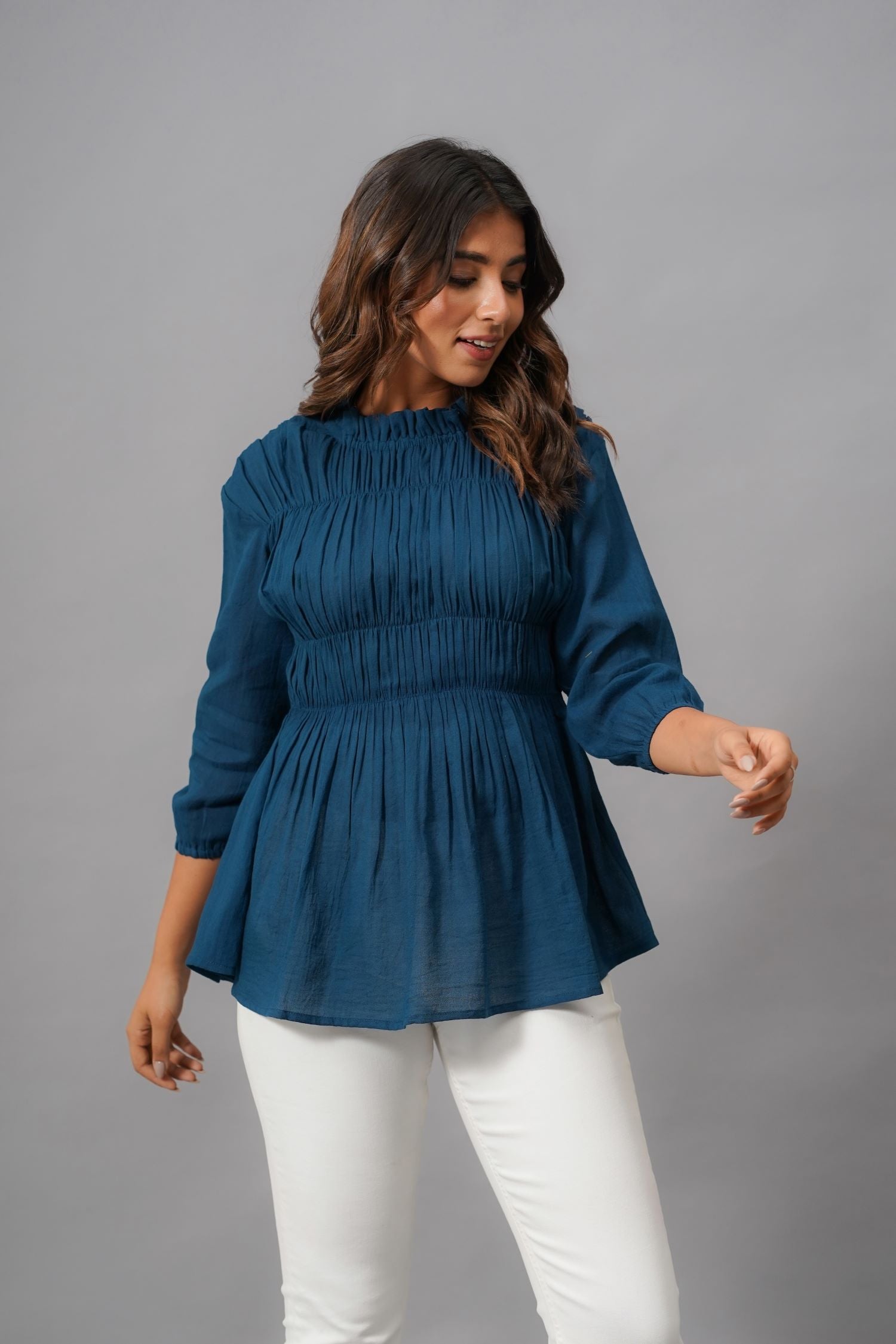 Blue Charm Cotton Top