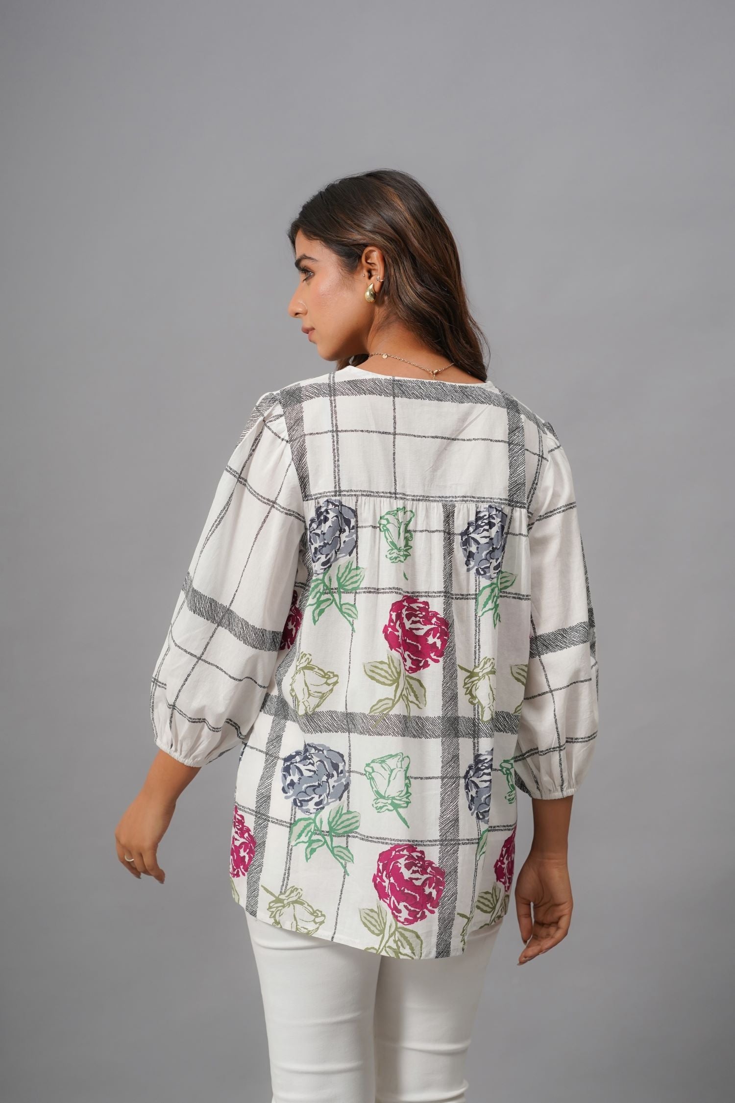 Classic Prints Off-White Top