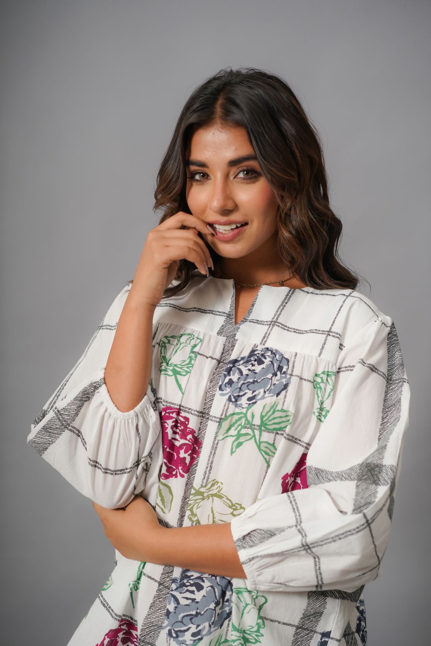 Classic Prints Off-White Top