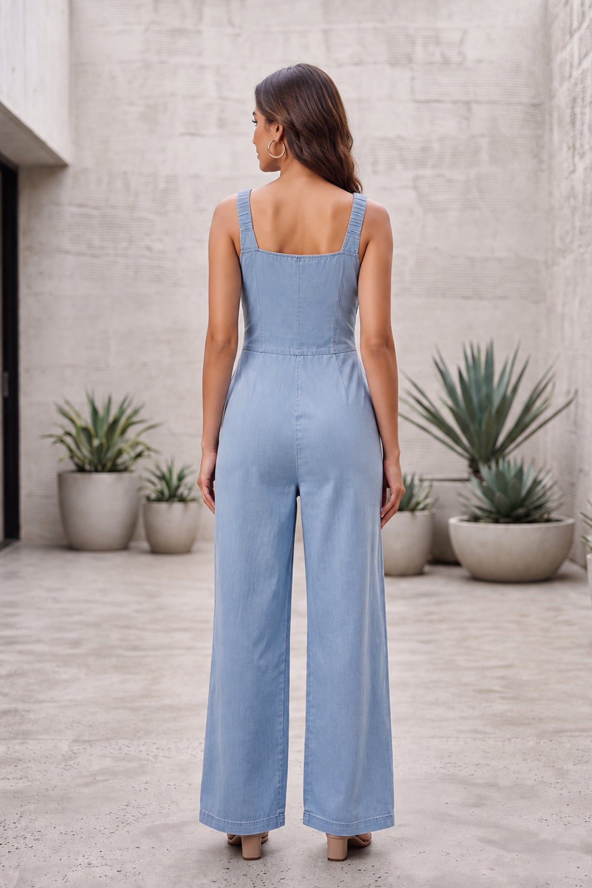 Blue Denim Jumpsuit.