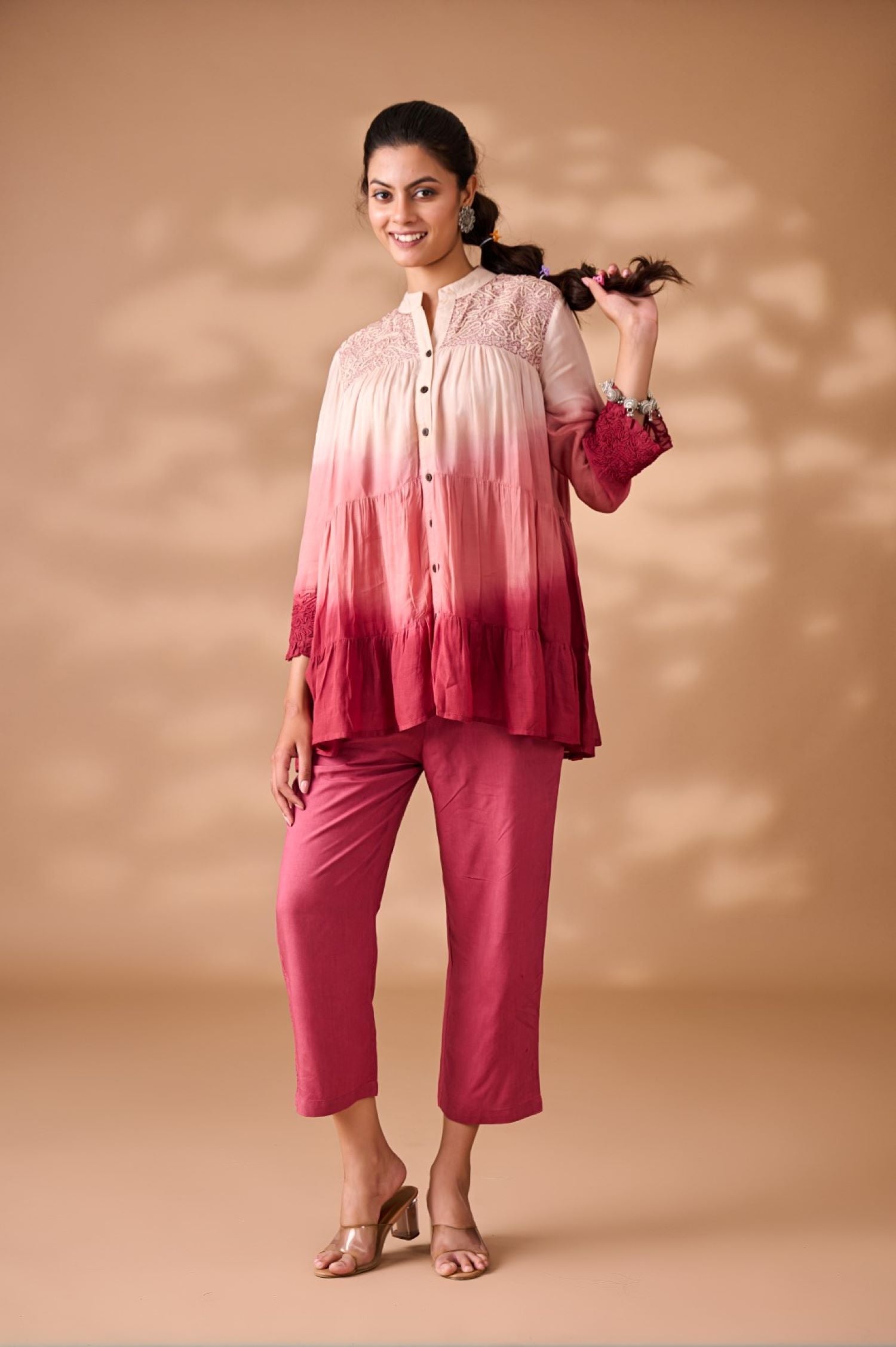 Trendy Red Tie-Dye Top for Casual Chic