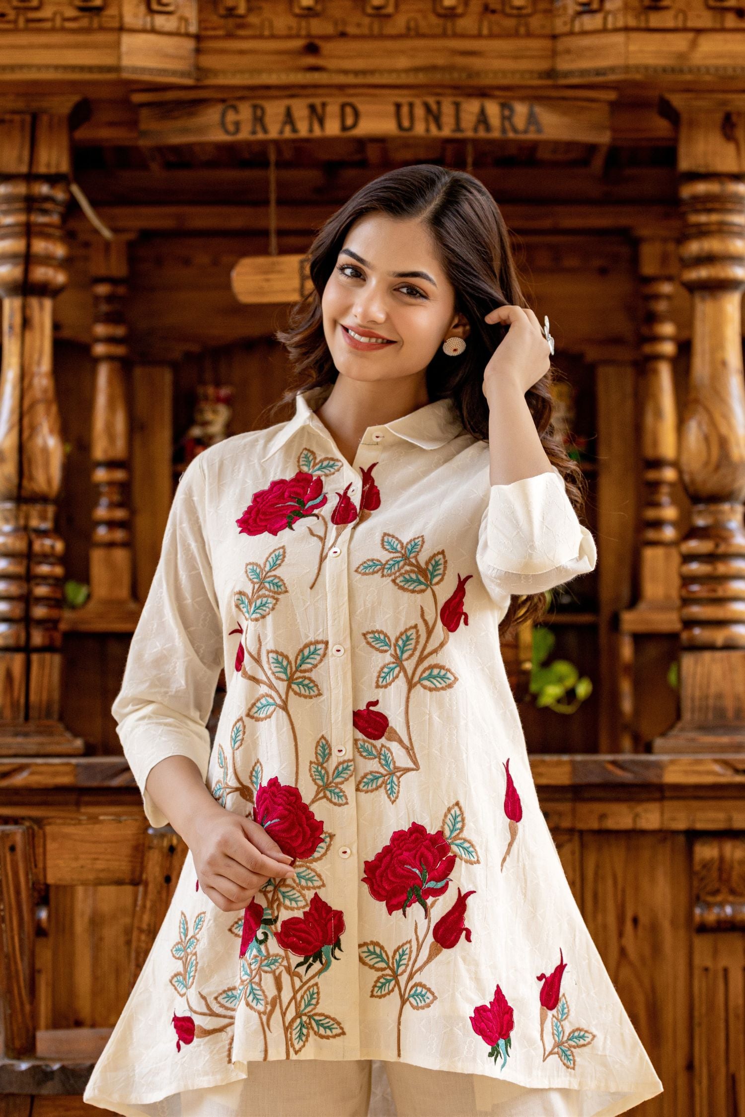 Floral Front Charm Co-ord Set