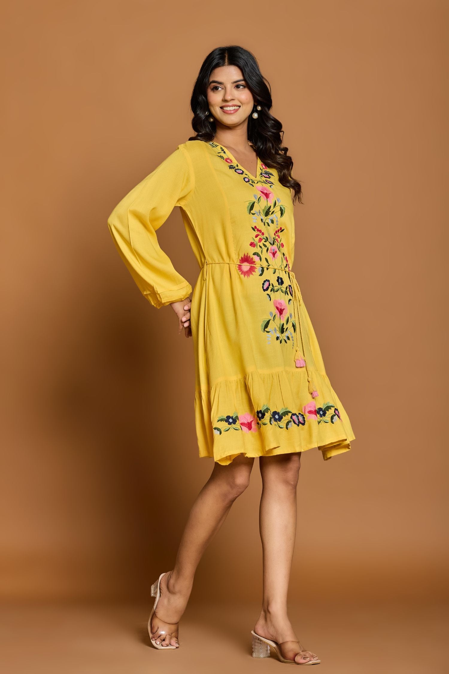 Mustard Threaded Grace Tunic