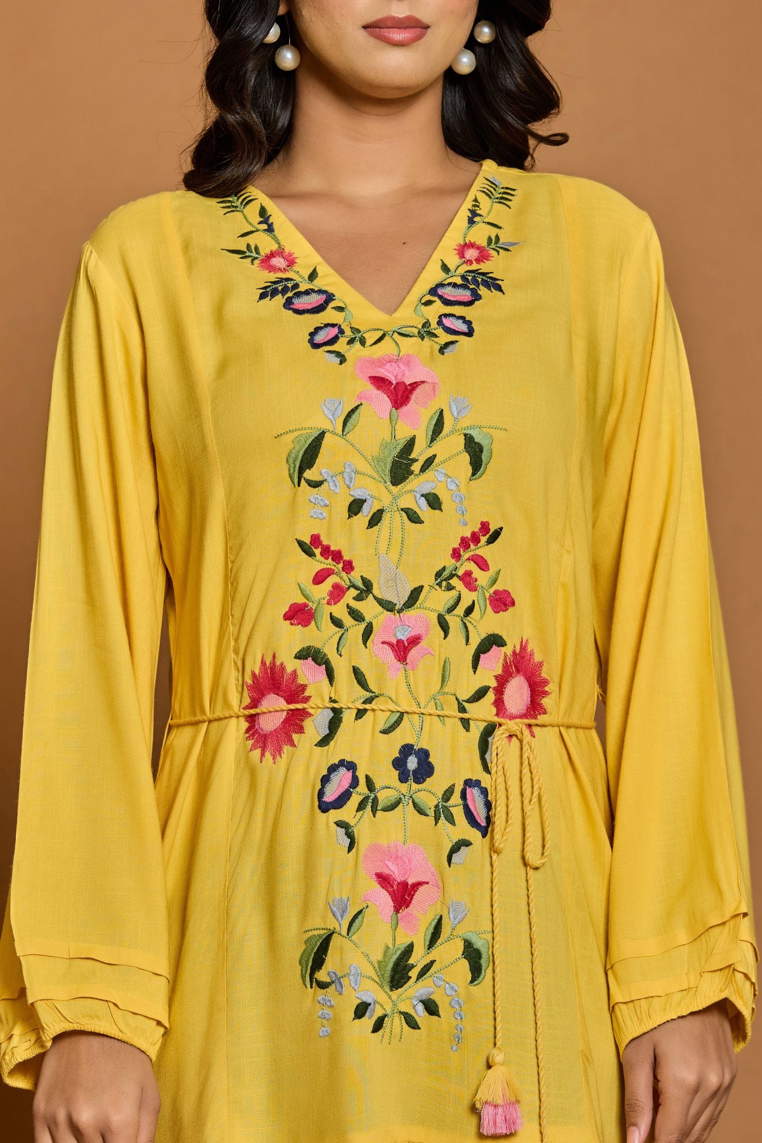 Mustard Threaded Grace Tunic