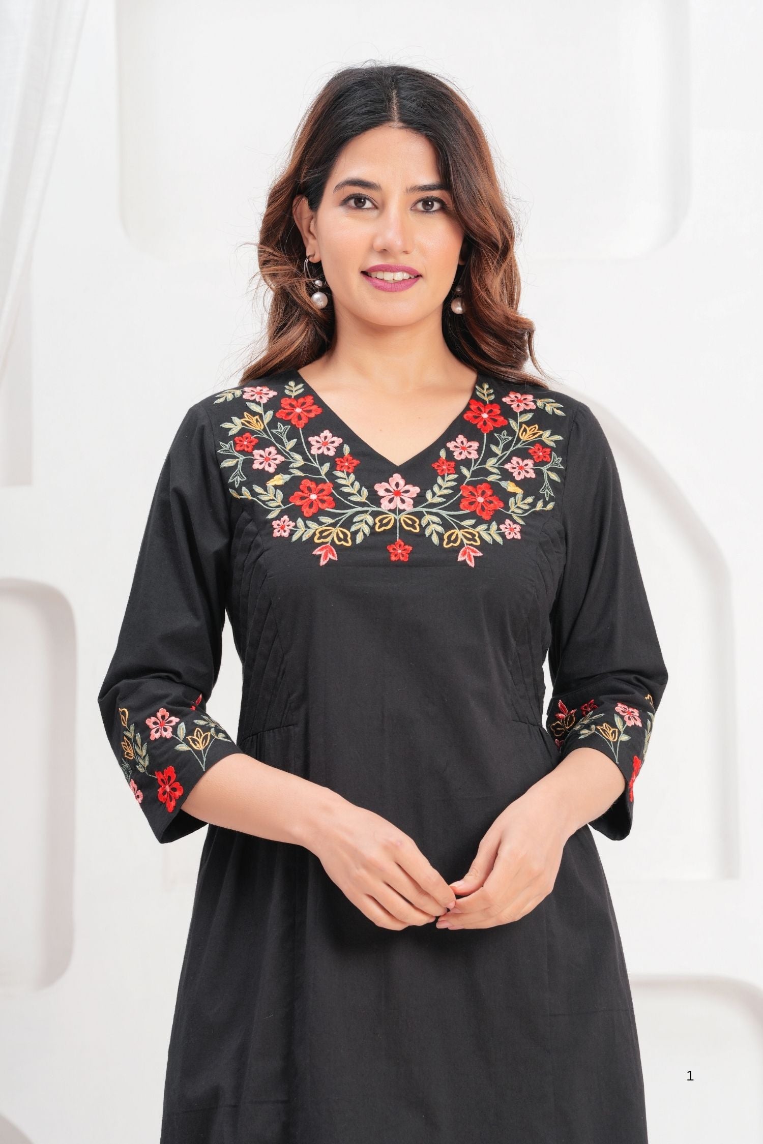 Freyaa Black Bloom Tunic