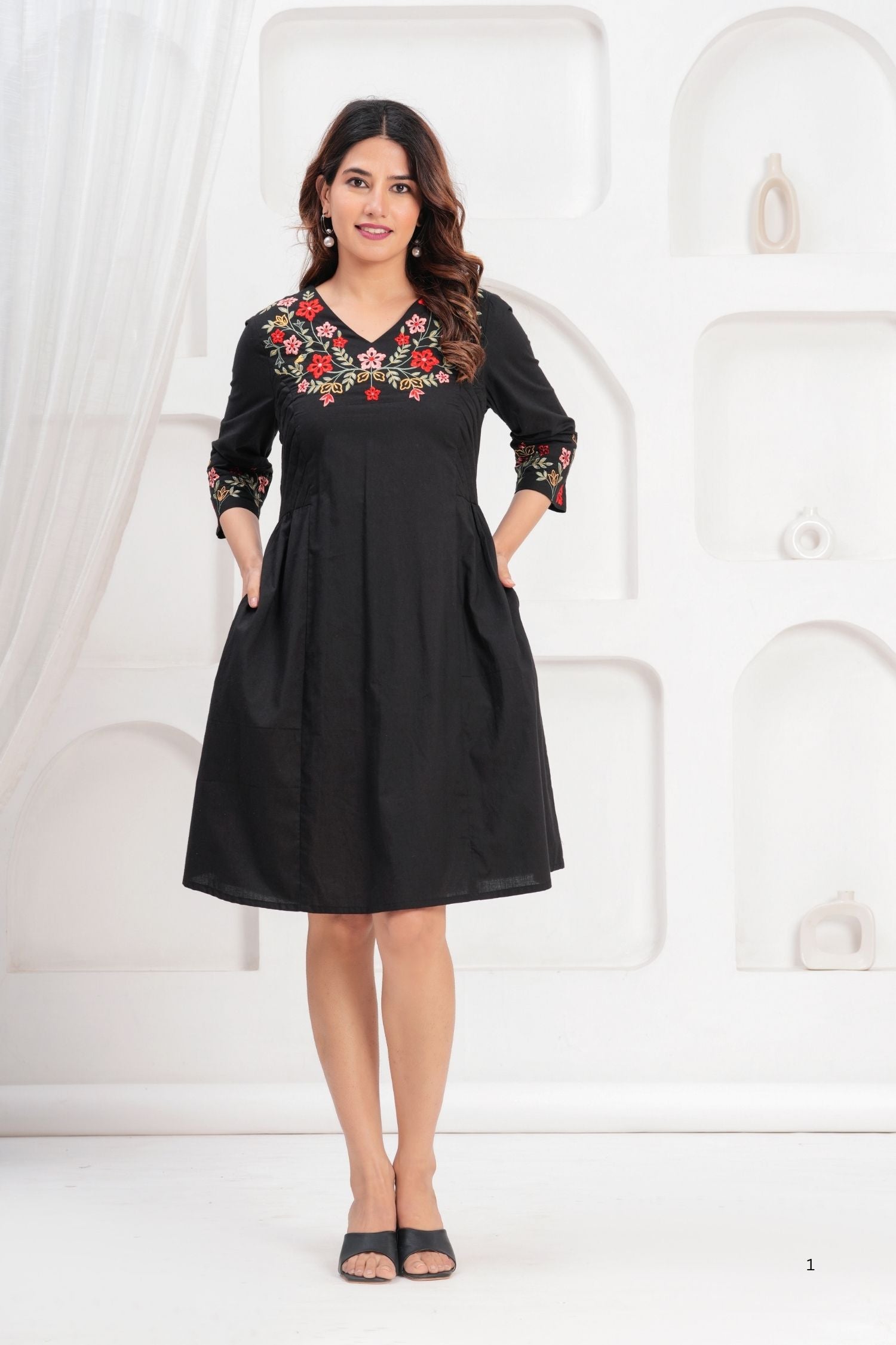 Freyaa Black Bloom Tunic