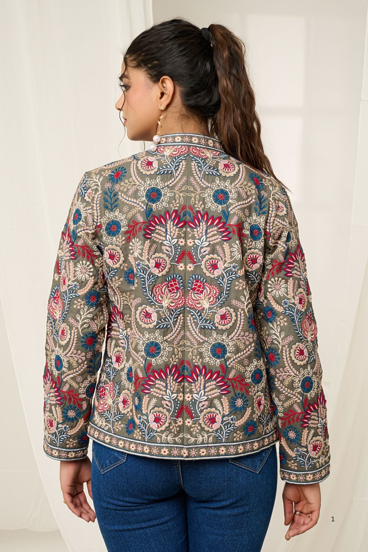 Multicolor Embroidered Statement Jacket