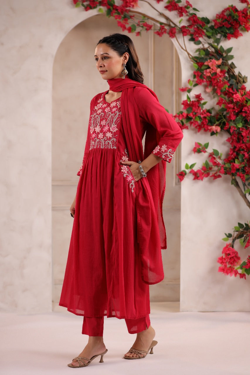 Rani Elegance Hand worked Suit with Dupatta