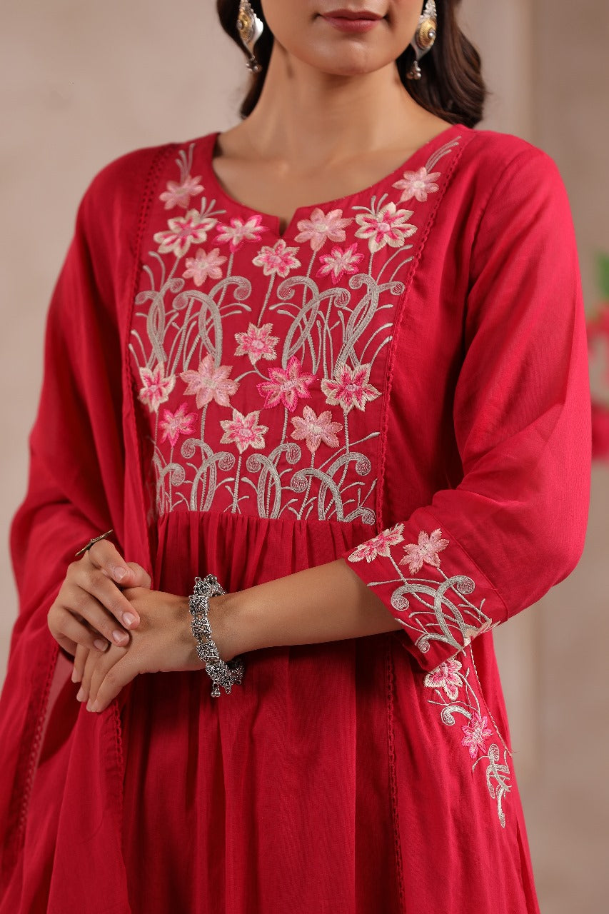 Rani Elegance Hand worked Suit with Dupatta