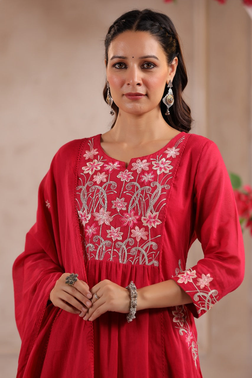 Rani Elegance Hand worked Suit with Dupatta