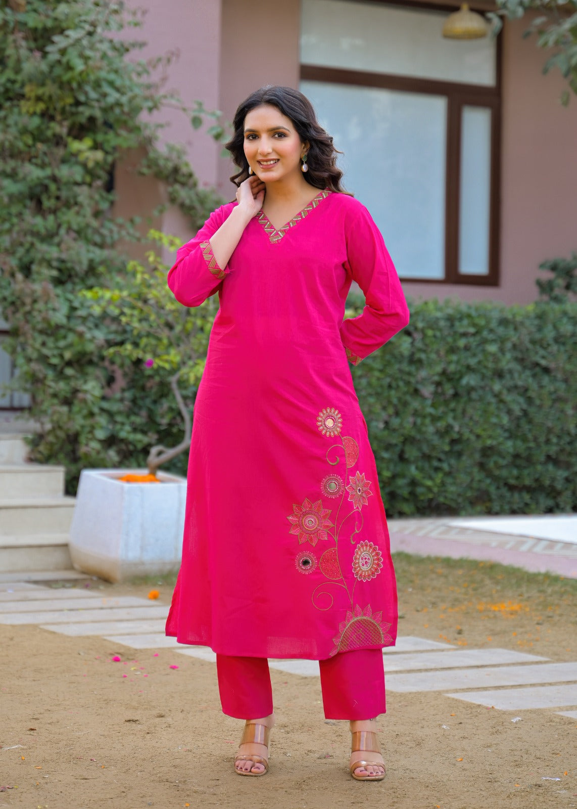 Rani Embroidered Cotton Co-ord Set